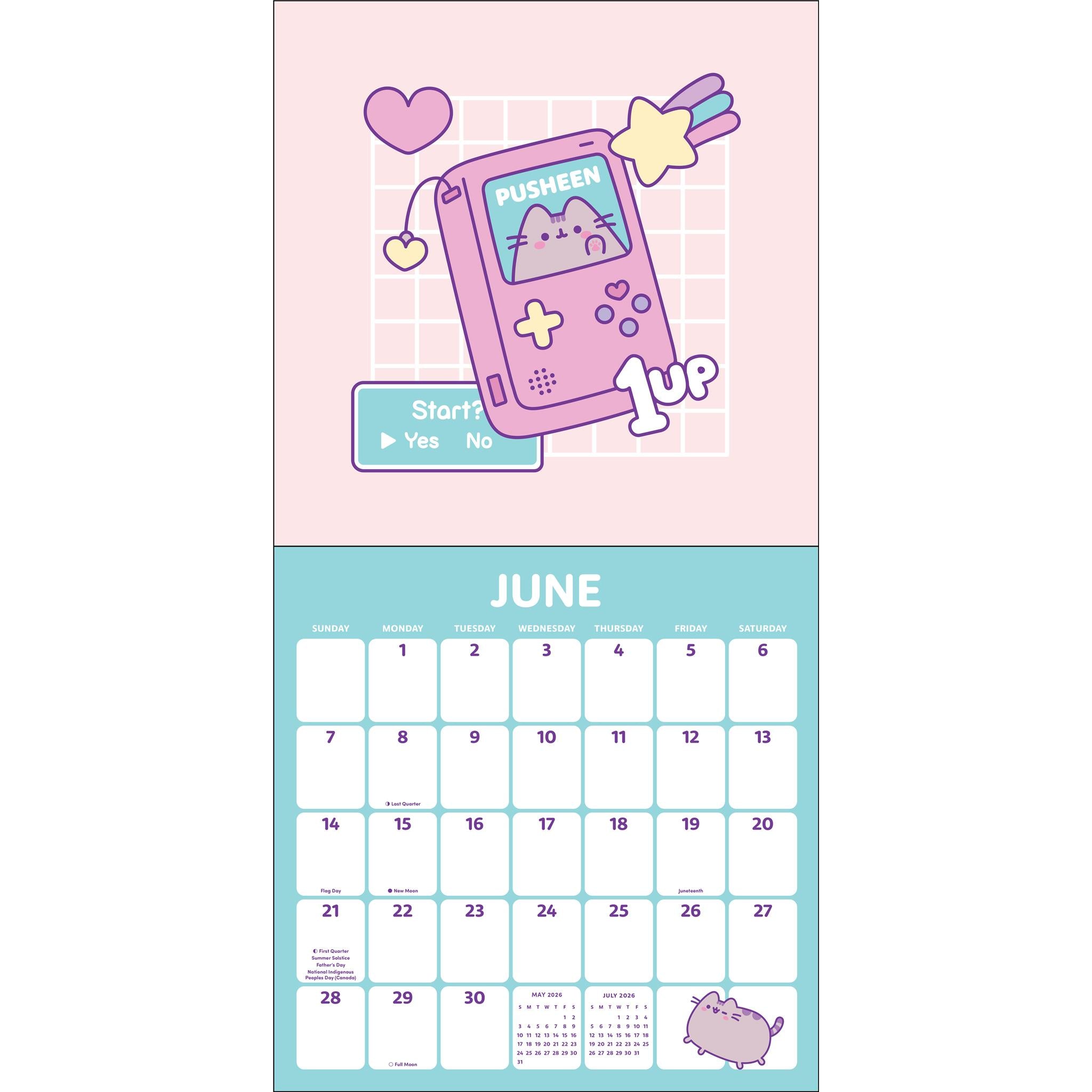 Calendrier mural Pusheen 2026