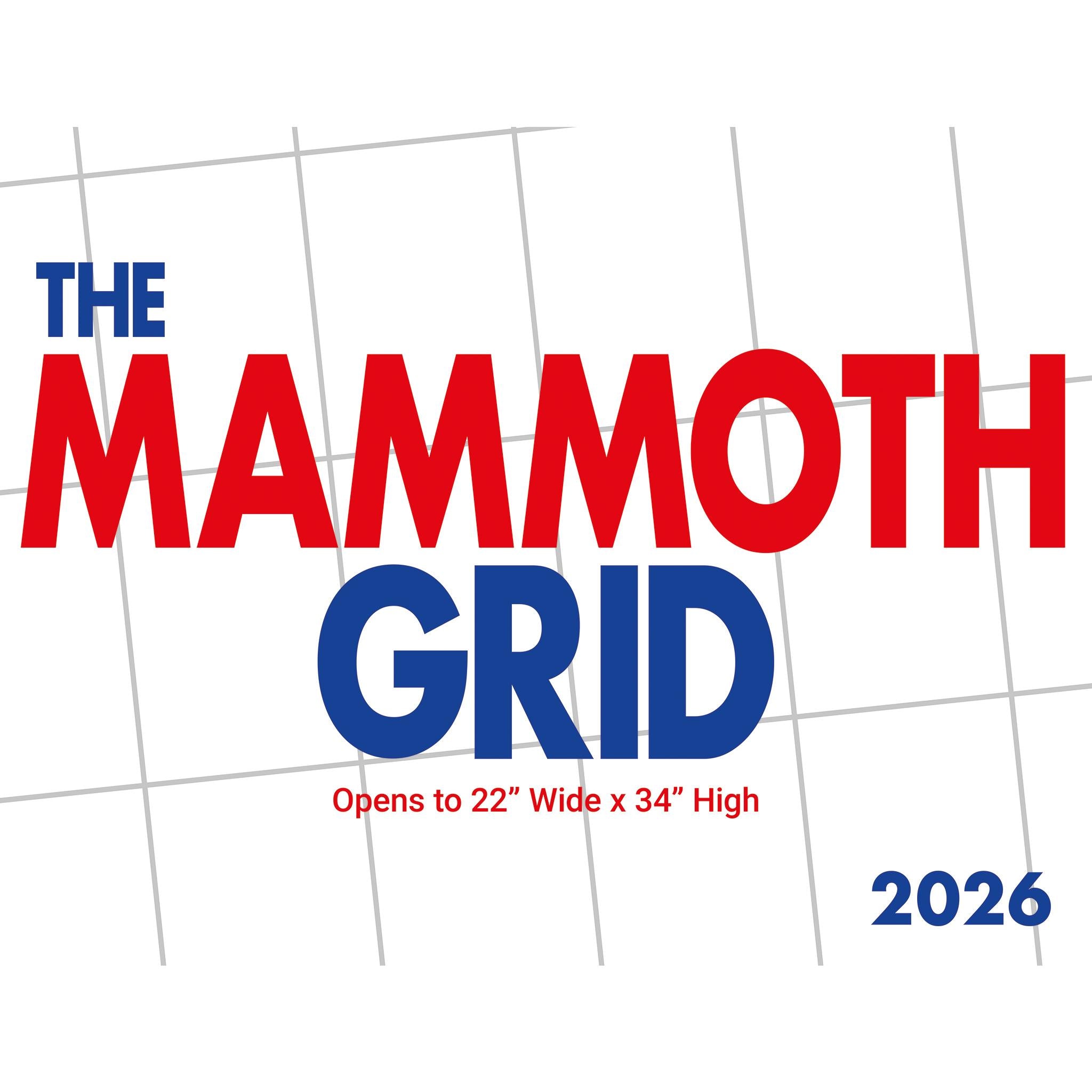 Calendrier poster géant Mammoth Grid 2026