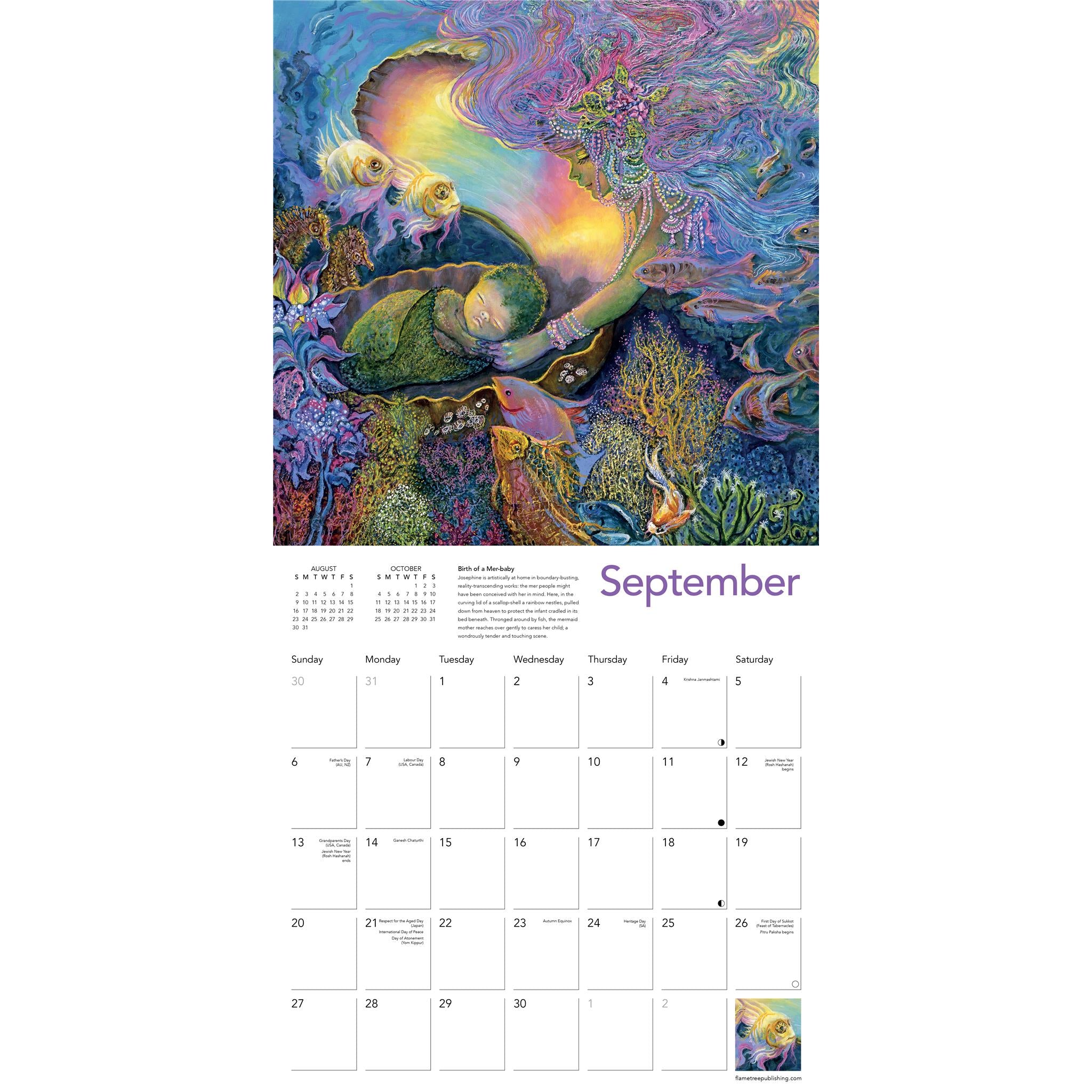 Celestial Journeys By Josephine Wall 2026 Wall Calendar