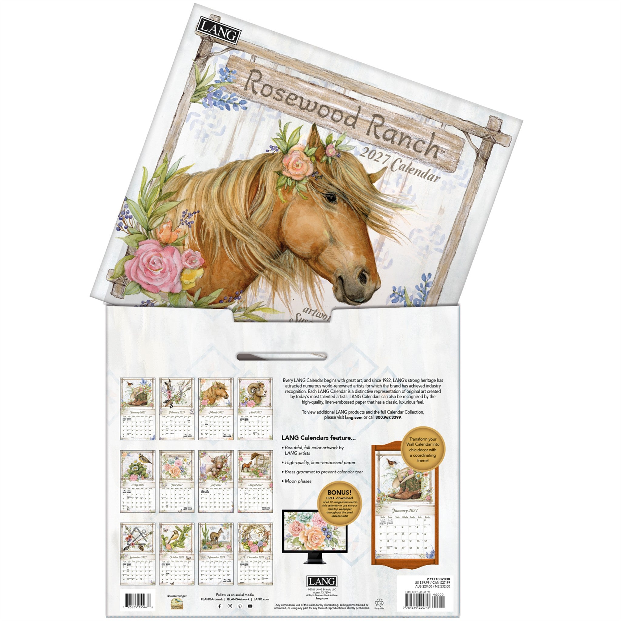 Rosewood Ranch Special Edition with Print 2027 Wall Calendar