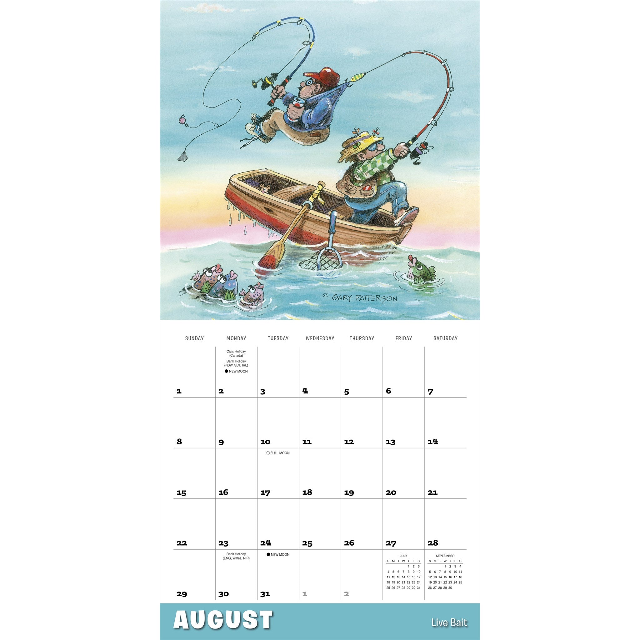 Gary Patterson Gone Fishing 2027 Wall Calendar
