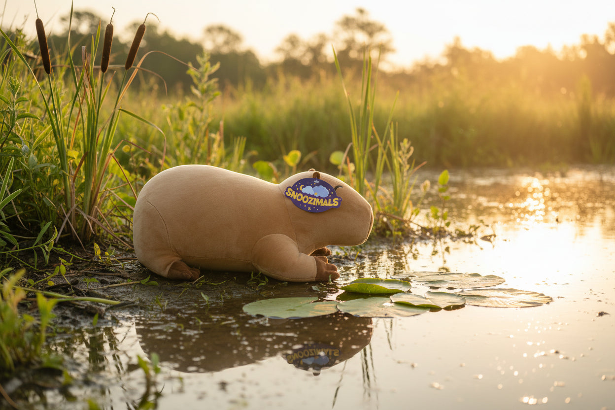 Peluche Capybara Snoozimals de 50 cm
