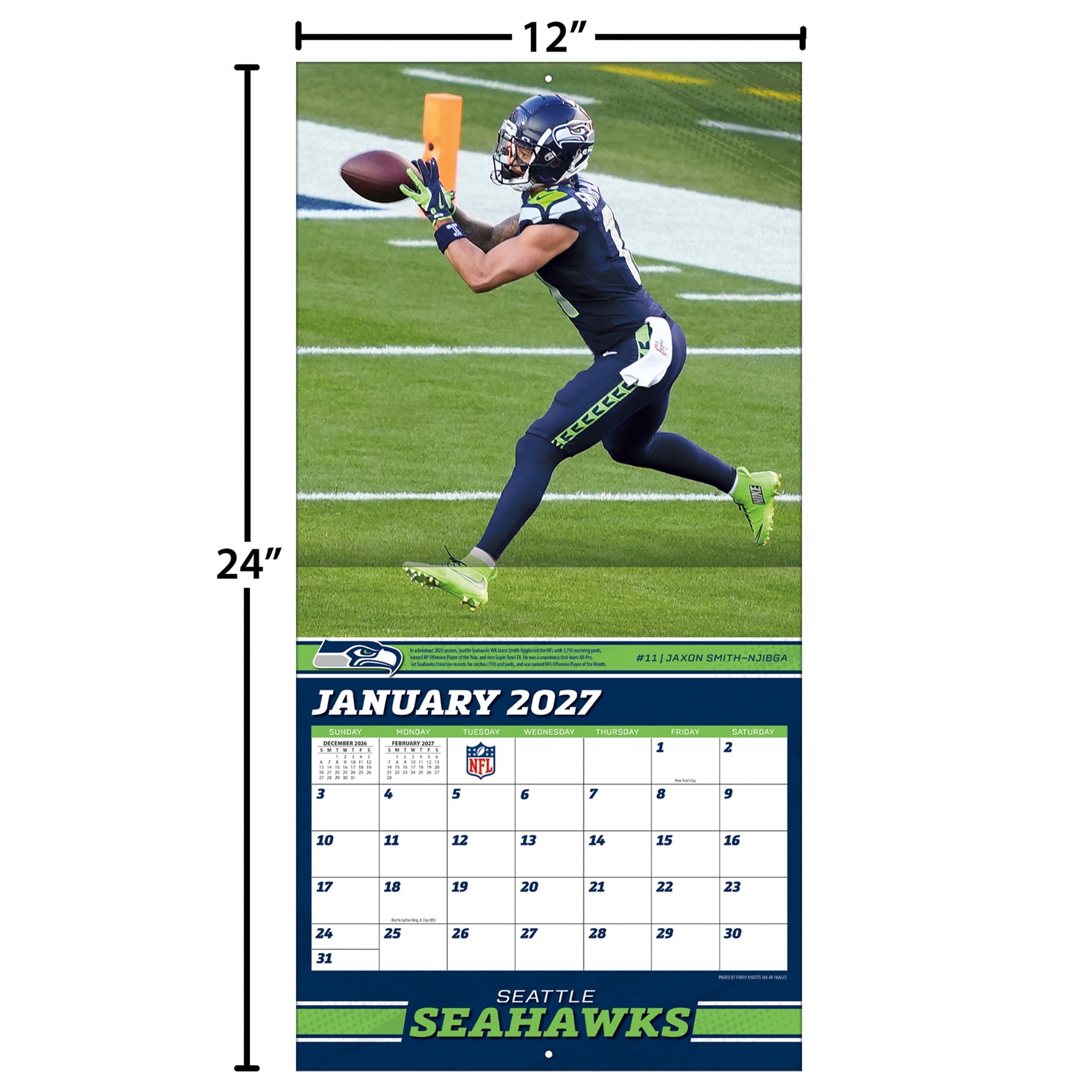 NFL Elite 2027 Wall Calendar