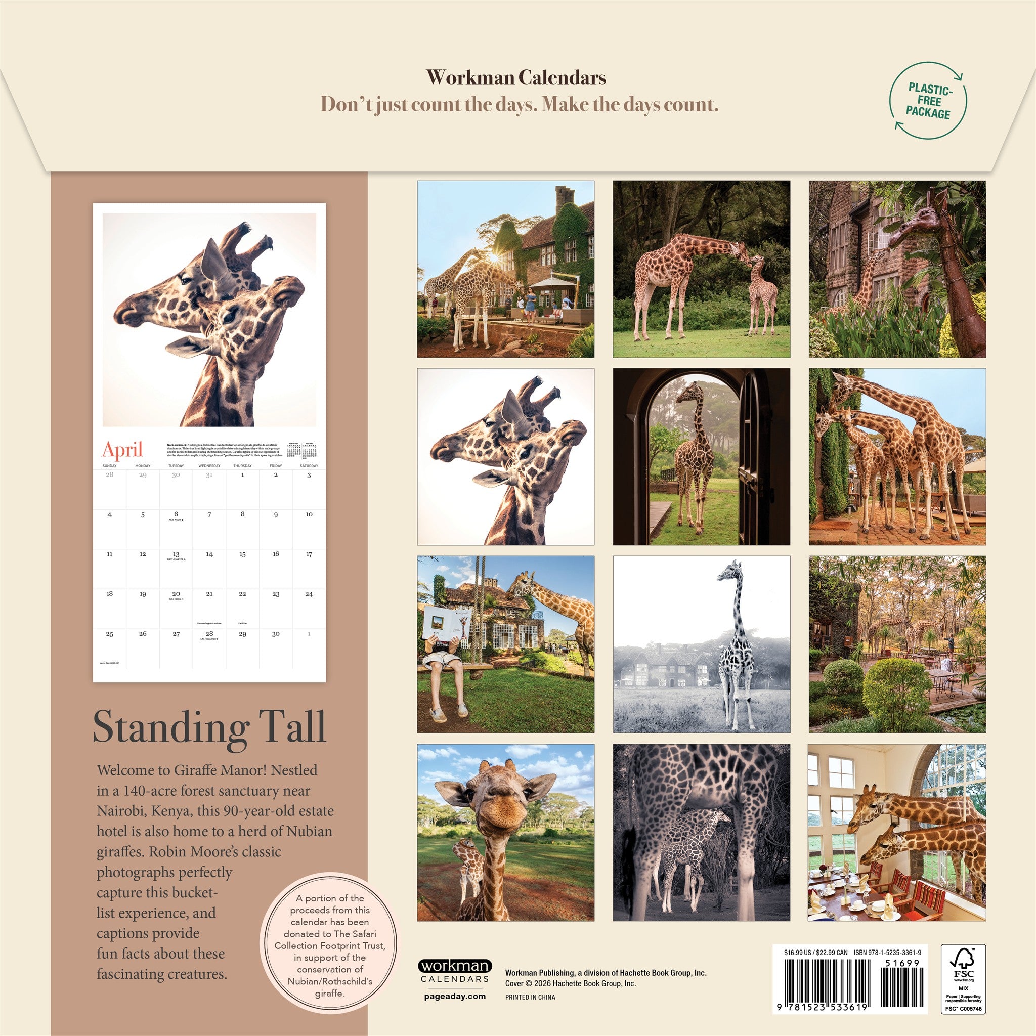 Giraffe Manor 2027 Wall Calendar - Online Only