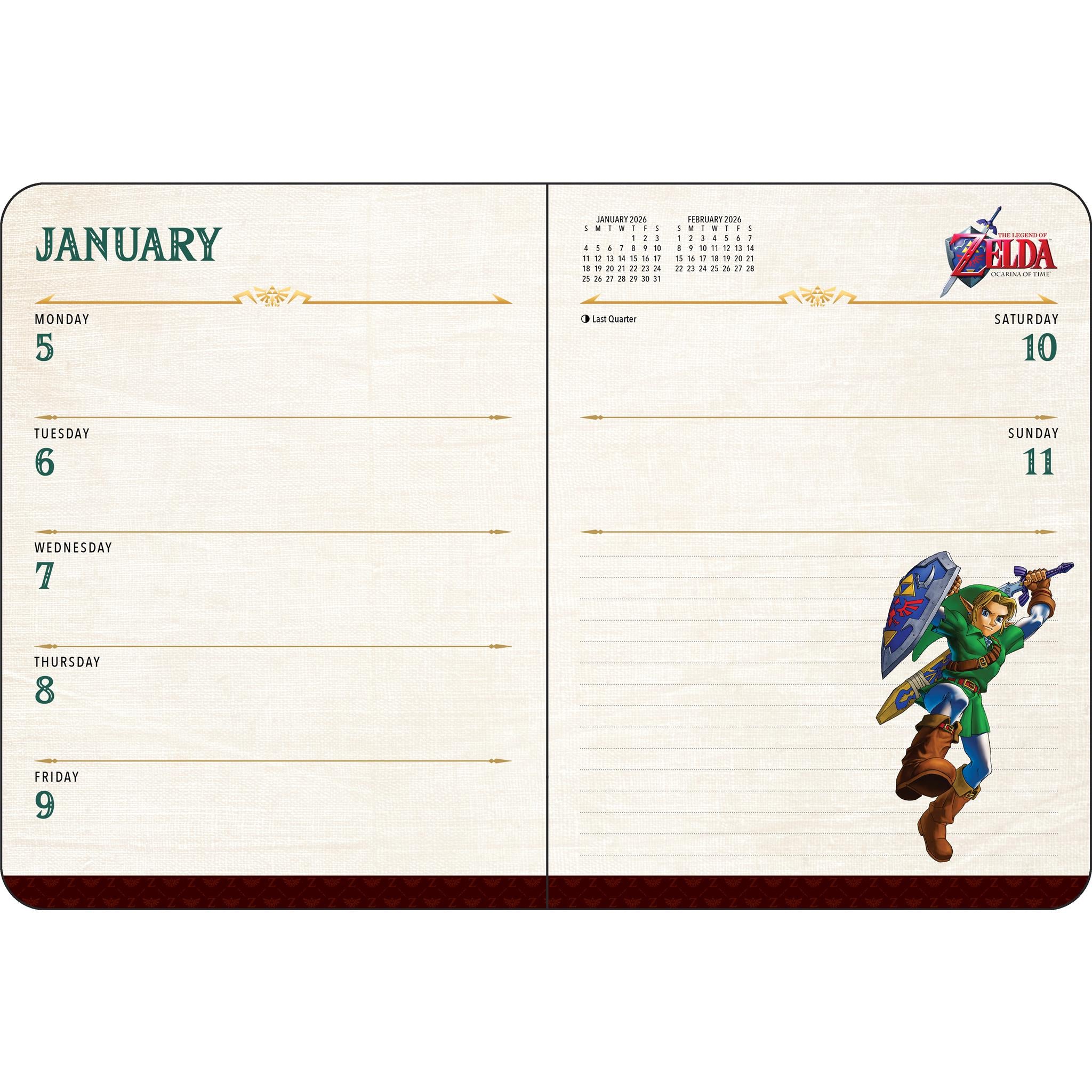 Legend Of Zelda 2025-2026 Engagement Calendar - Online Only