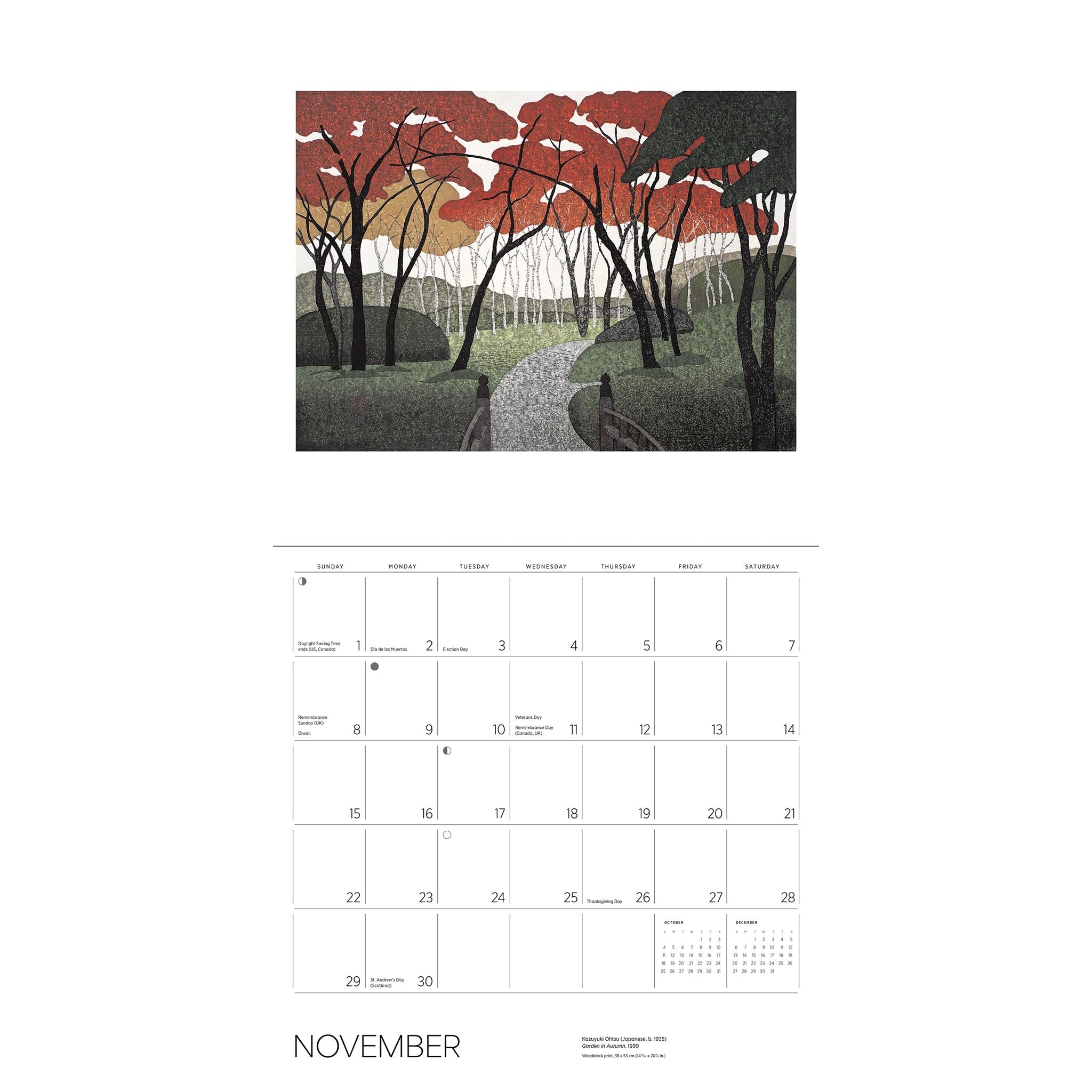 Calendrier mural Sérénité Kazuyuki Ohtsu 2026