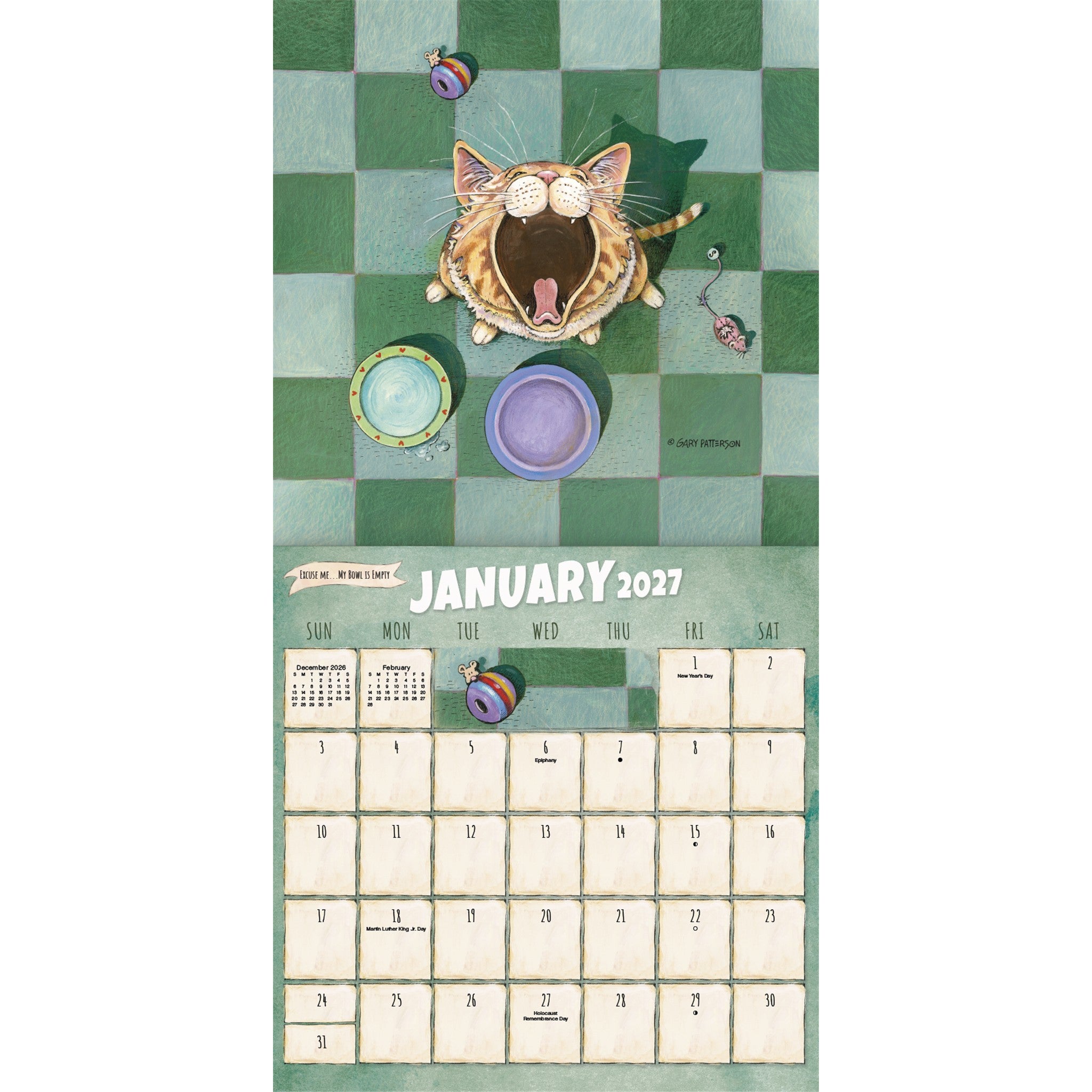 Gary Patterson Cats 2027 Wall Calendar