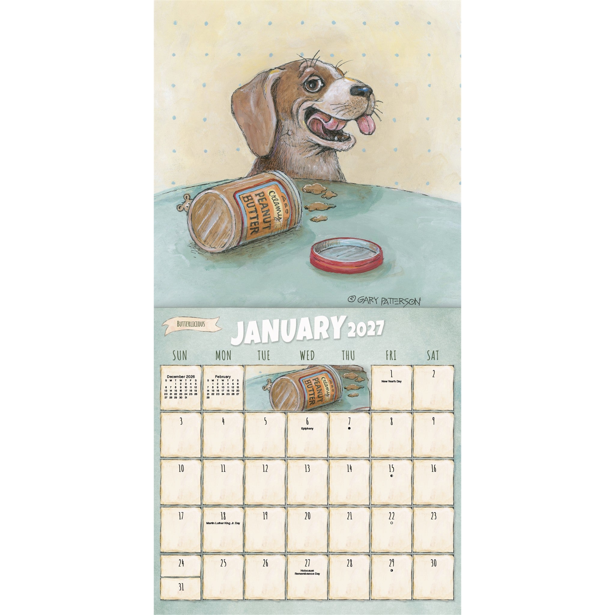 Gary Patterson - Chiens Calendrier Mural 2027 - En Ligne Seulement
