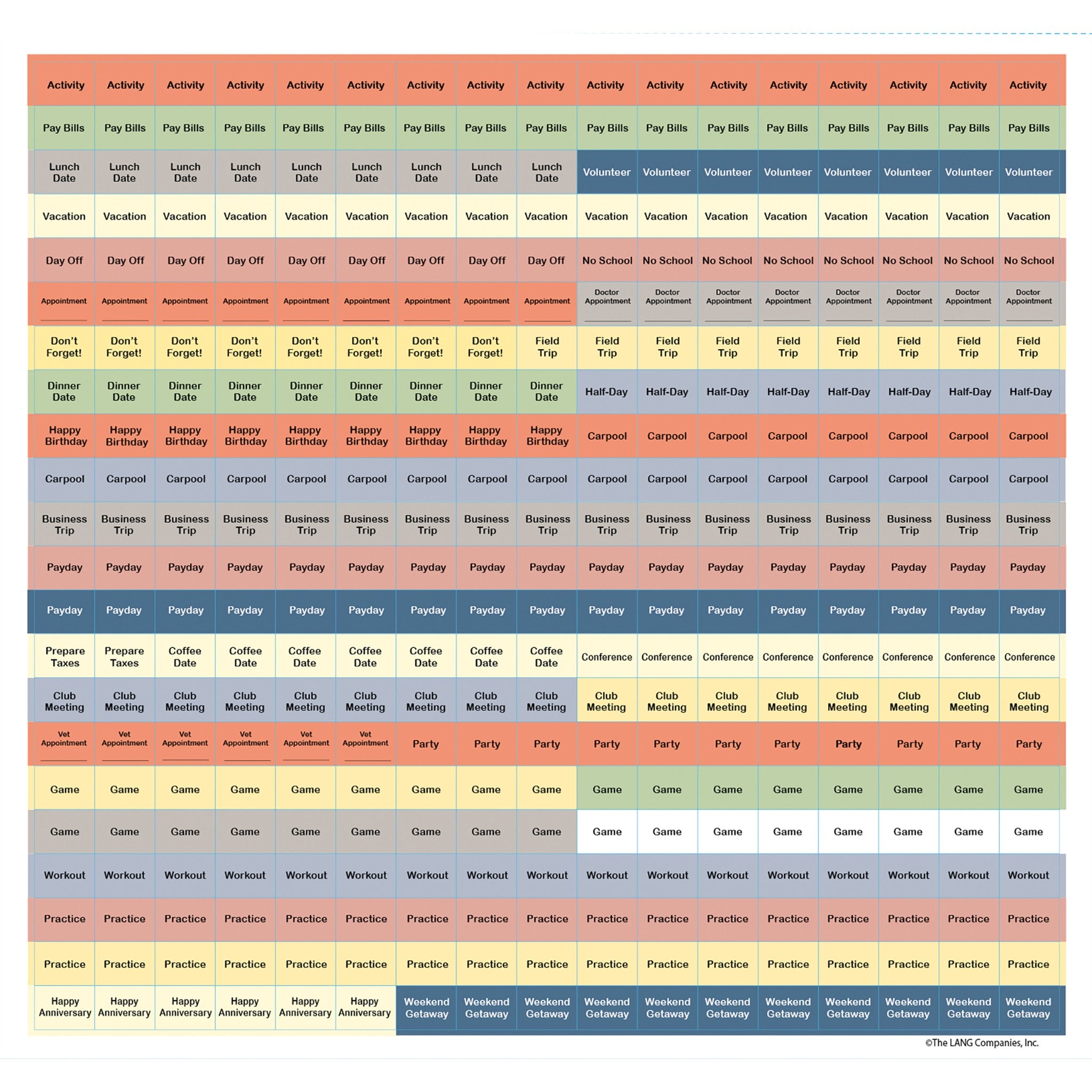 Calendrier mural Moms Plan-It 2027 – En ligne seulement