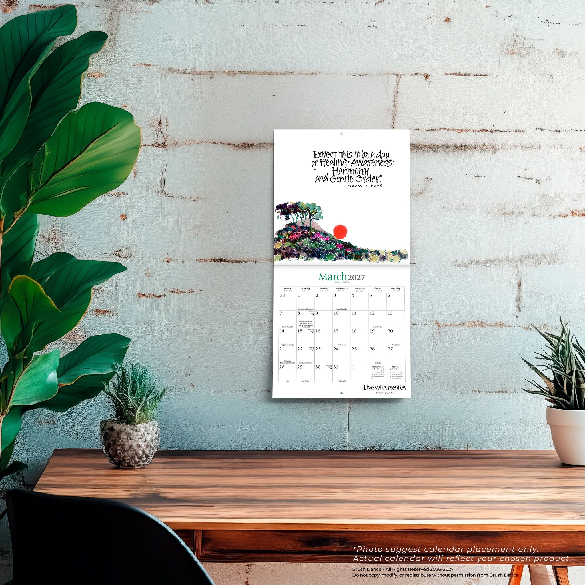 Live with Intention 2027 Mini Calendar