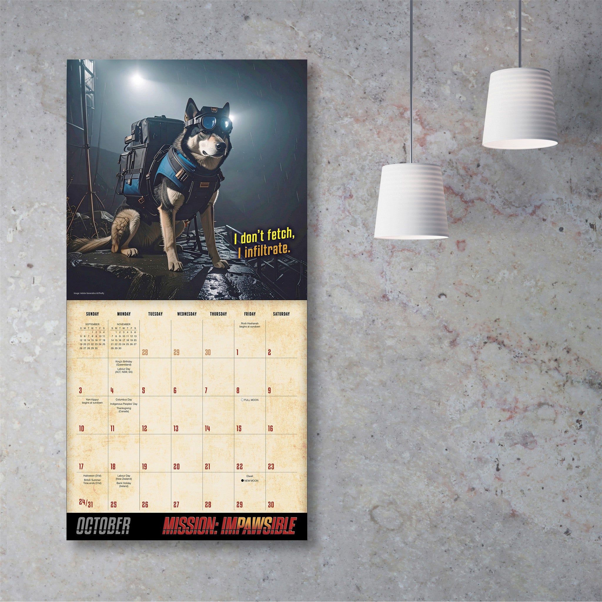 Mission ImPAWSible 2027 Wall Calendar