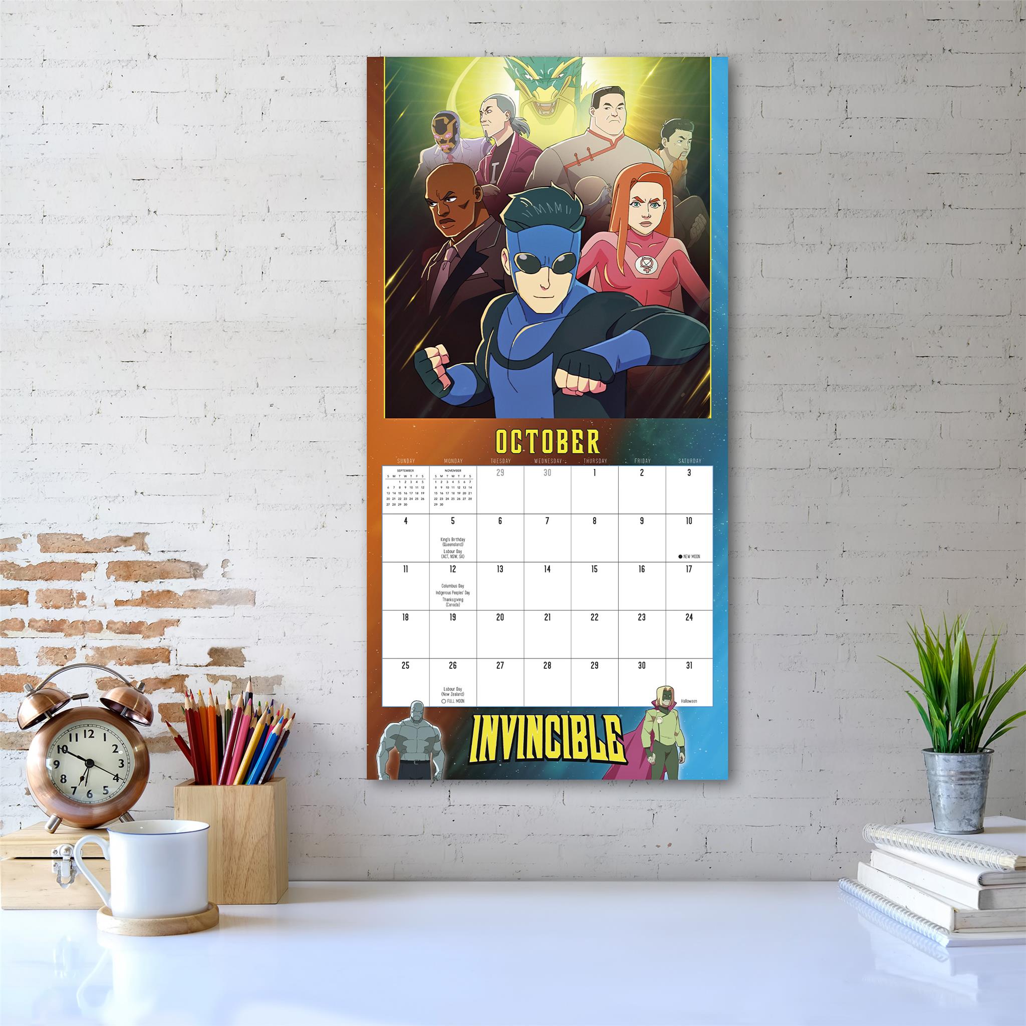 Calendrier mural Invincible 2026 - Disponible uniquement en ligne
