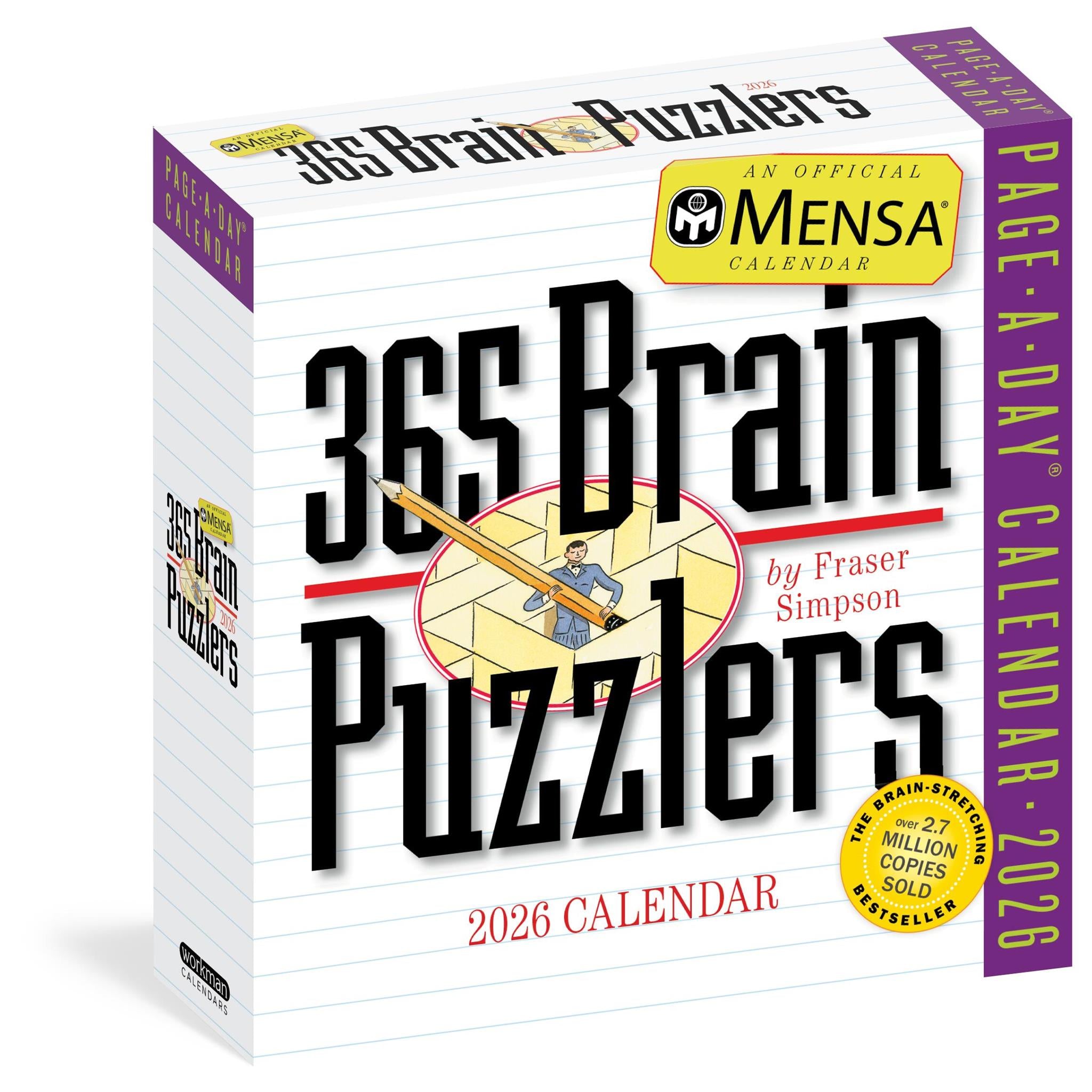 Mensa 365 Brain Puzzlers 2026 Box Calendar