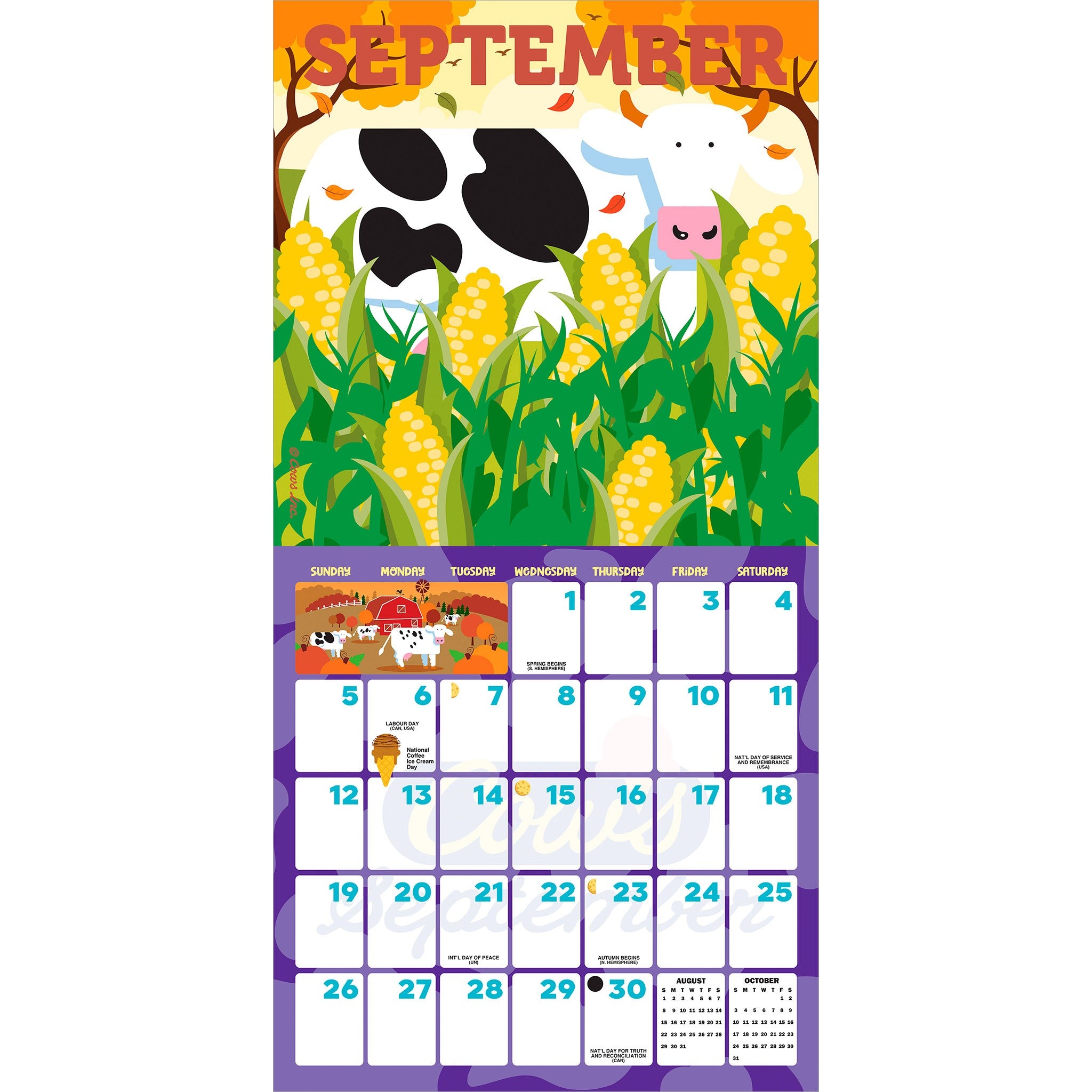 Cows Creamery 2027 Wall Calendar