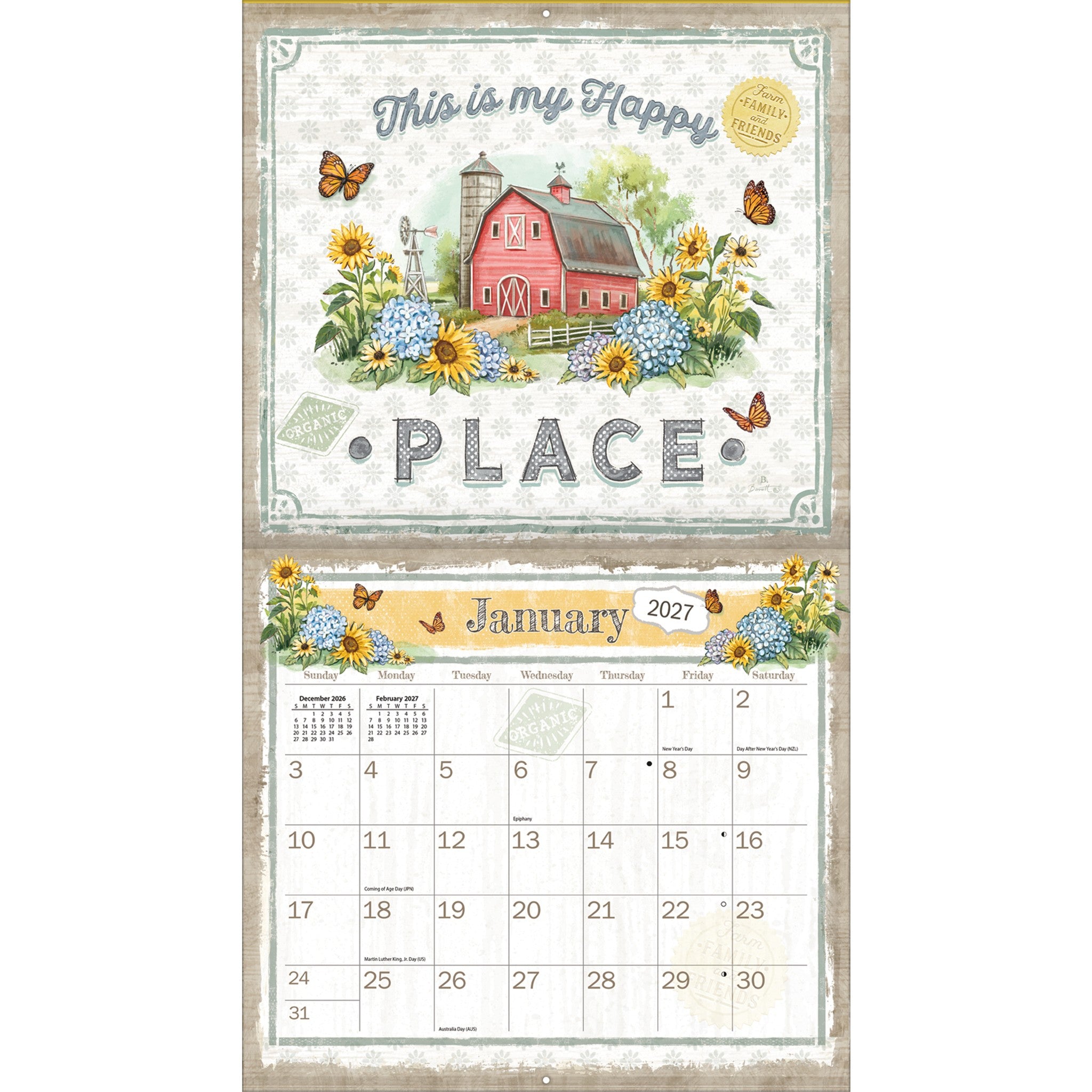 Farmhouse 2027 Wall Calendar - Online Only
