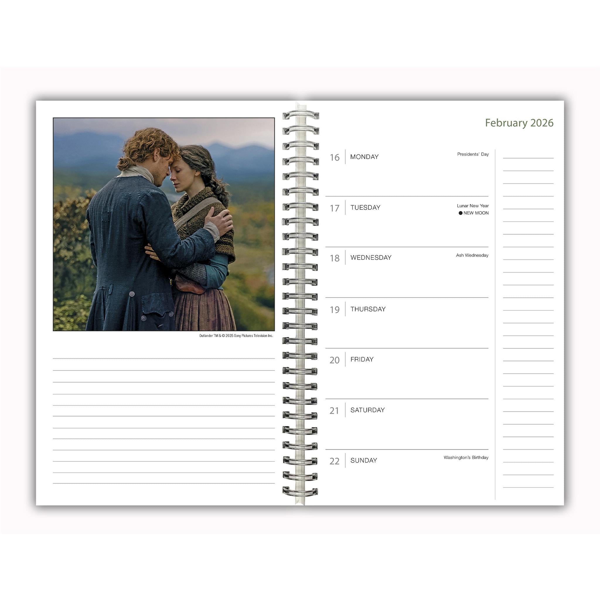 Calendrier des fiançailles Outlander 2025-2026 - Disponible uniquement en ligne