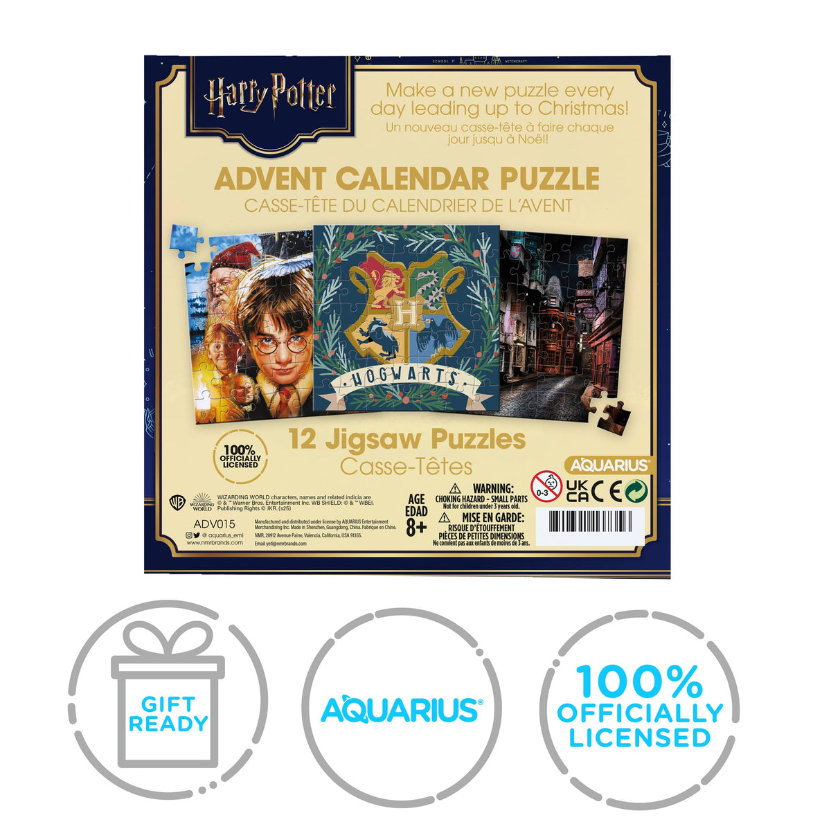 Calendrier de l'Avent Harry Potter - 12 mini puzzles de 42 pièces