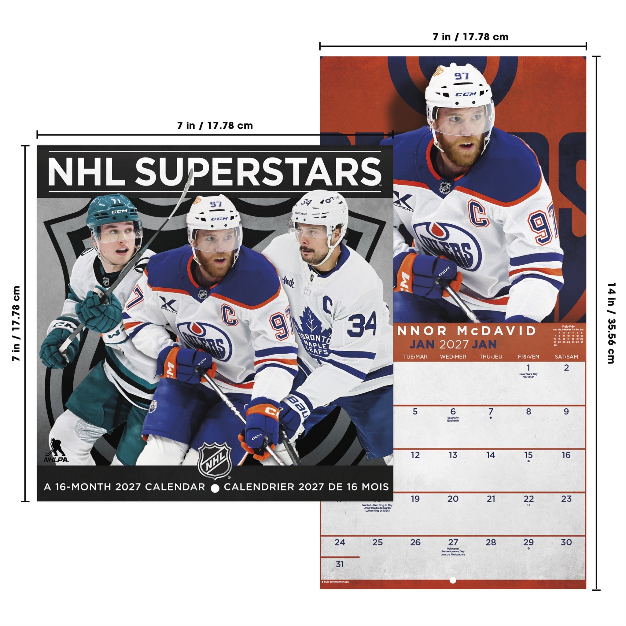 NHL Superstars 2027 Mini Calendar