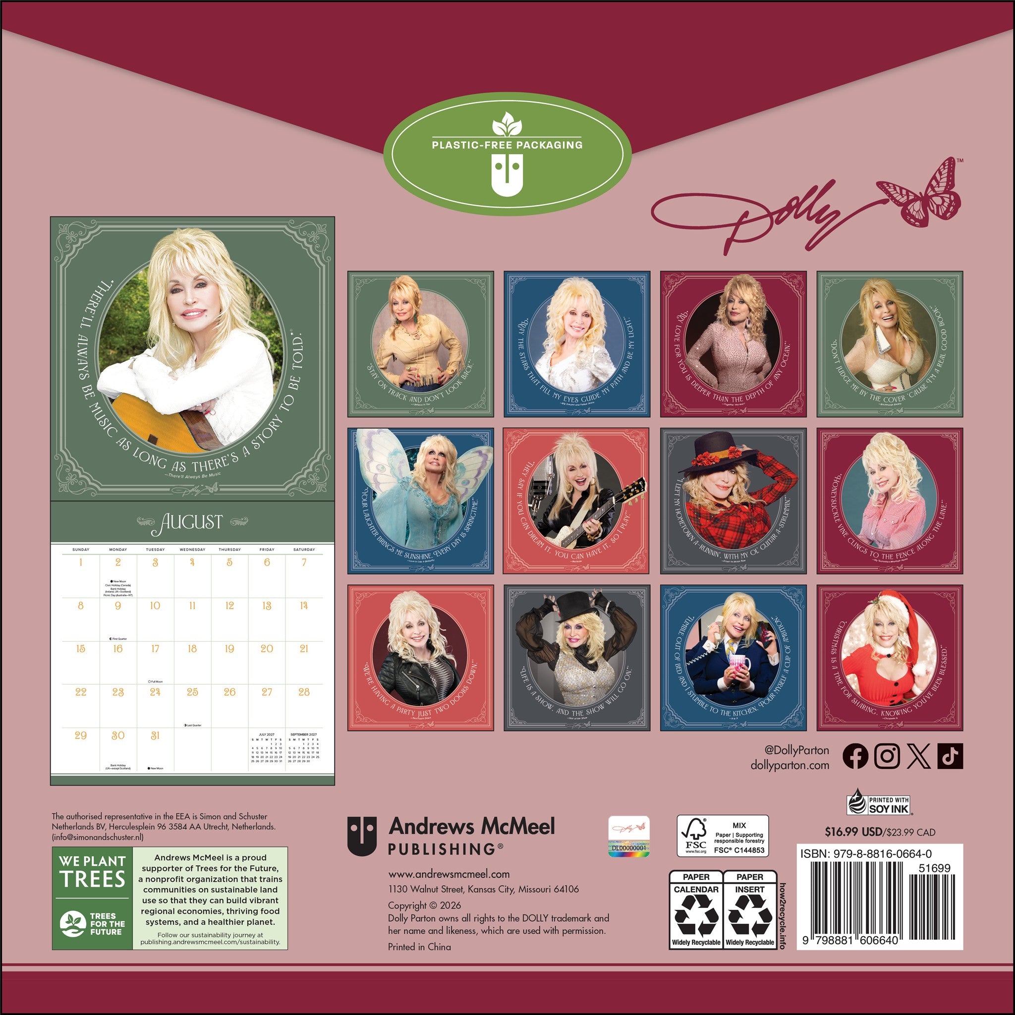 Calendrier mural Dolly Parton 2027