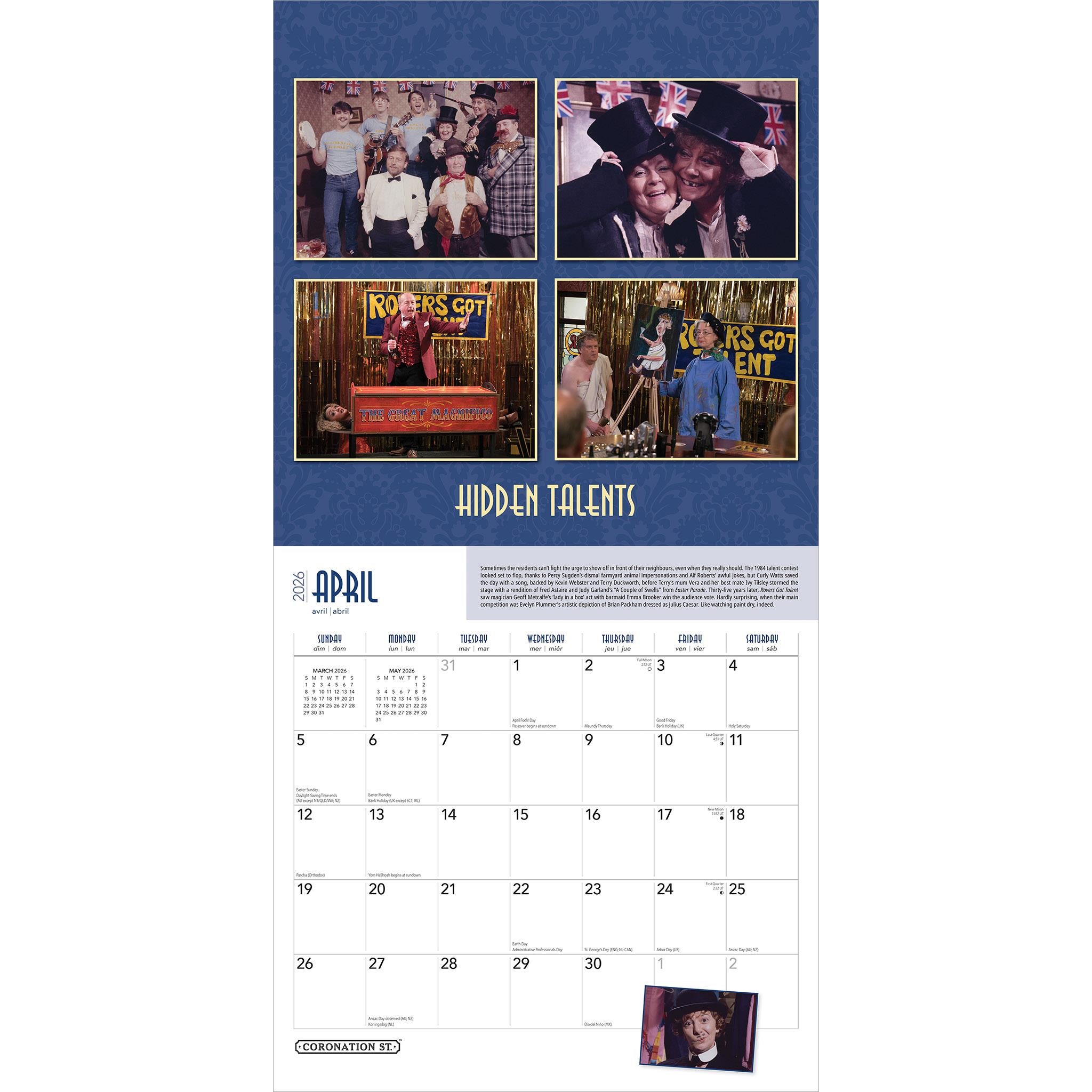 Calendrier mural Coronation Street 2026