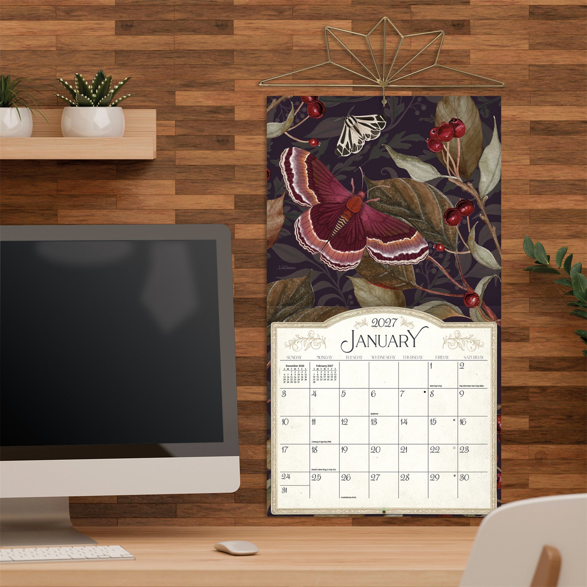 Midnight Garden Special Edition with Print 2027 Wall Calendar