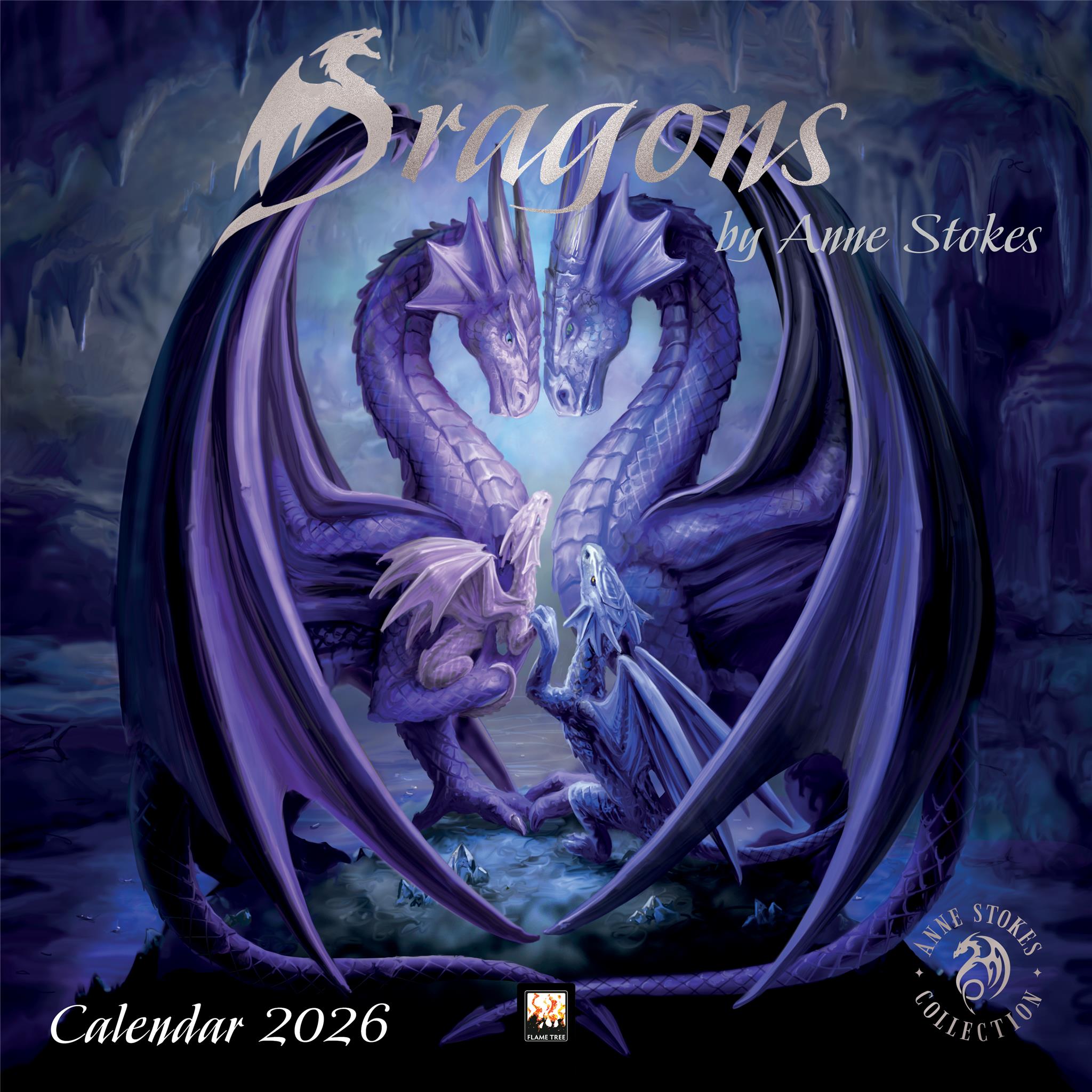 Calendrier mural Dragons d'Anne Stokes 2026 - Disponible uniquement en ligne