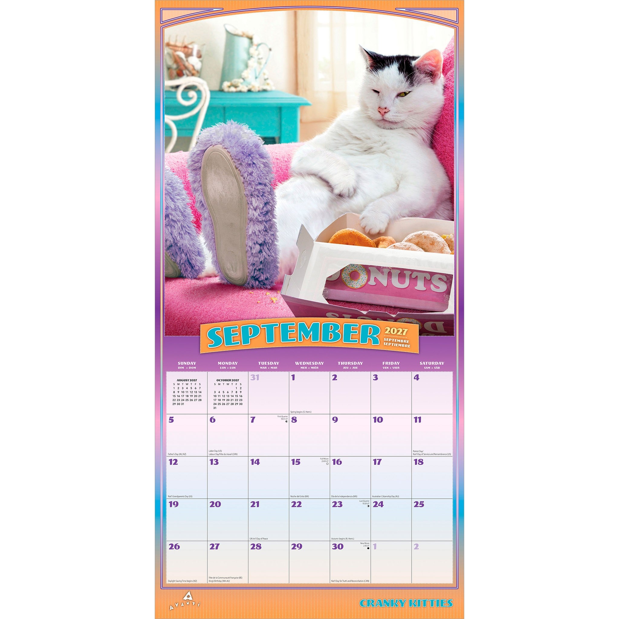 Avanti Cranky Kitties 2027 Wall Calendar - Online Only