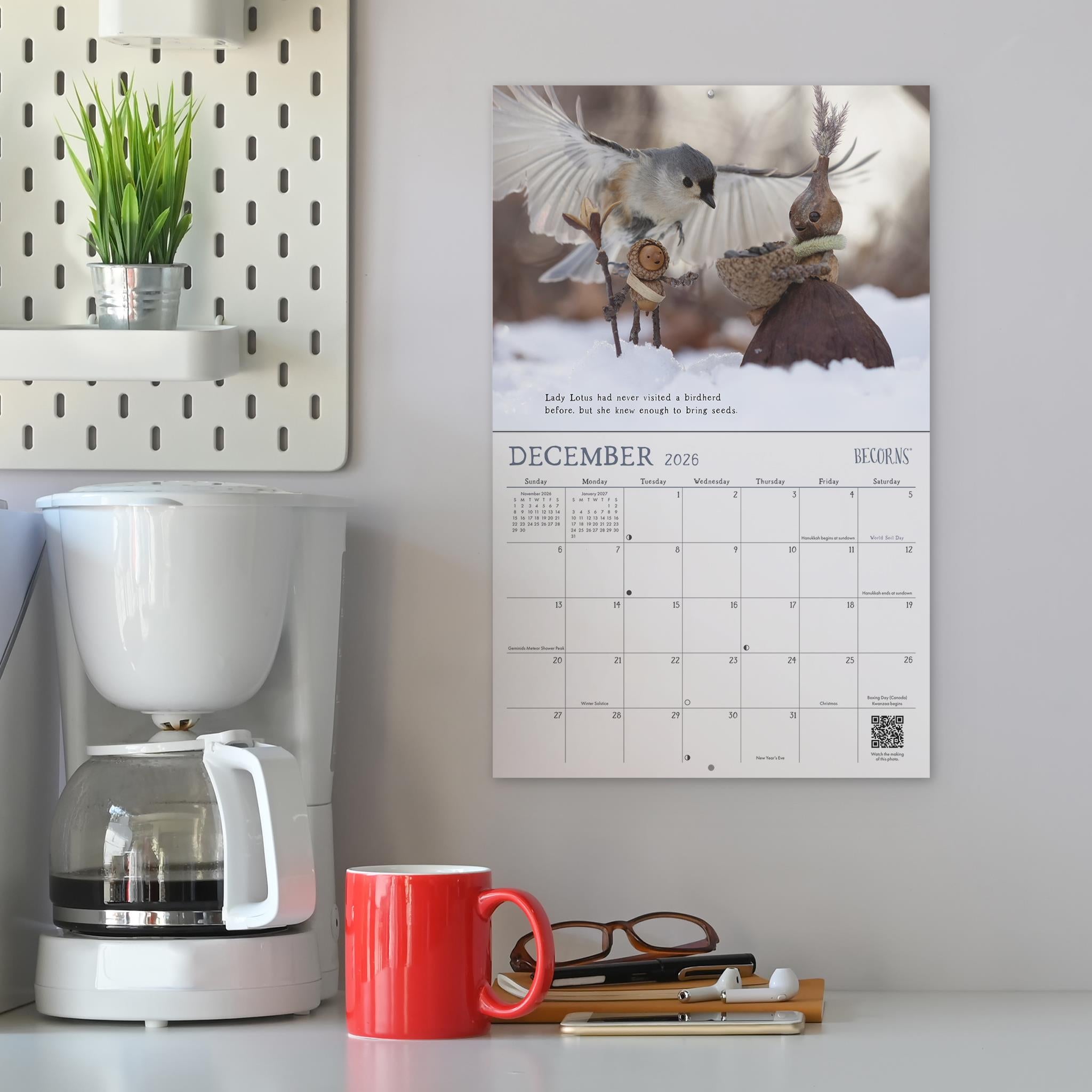 Calendrier mural Becorns 2026