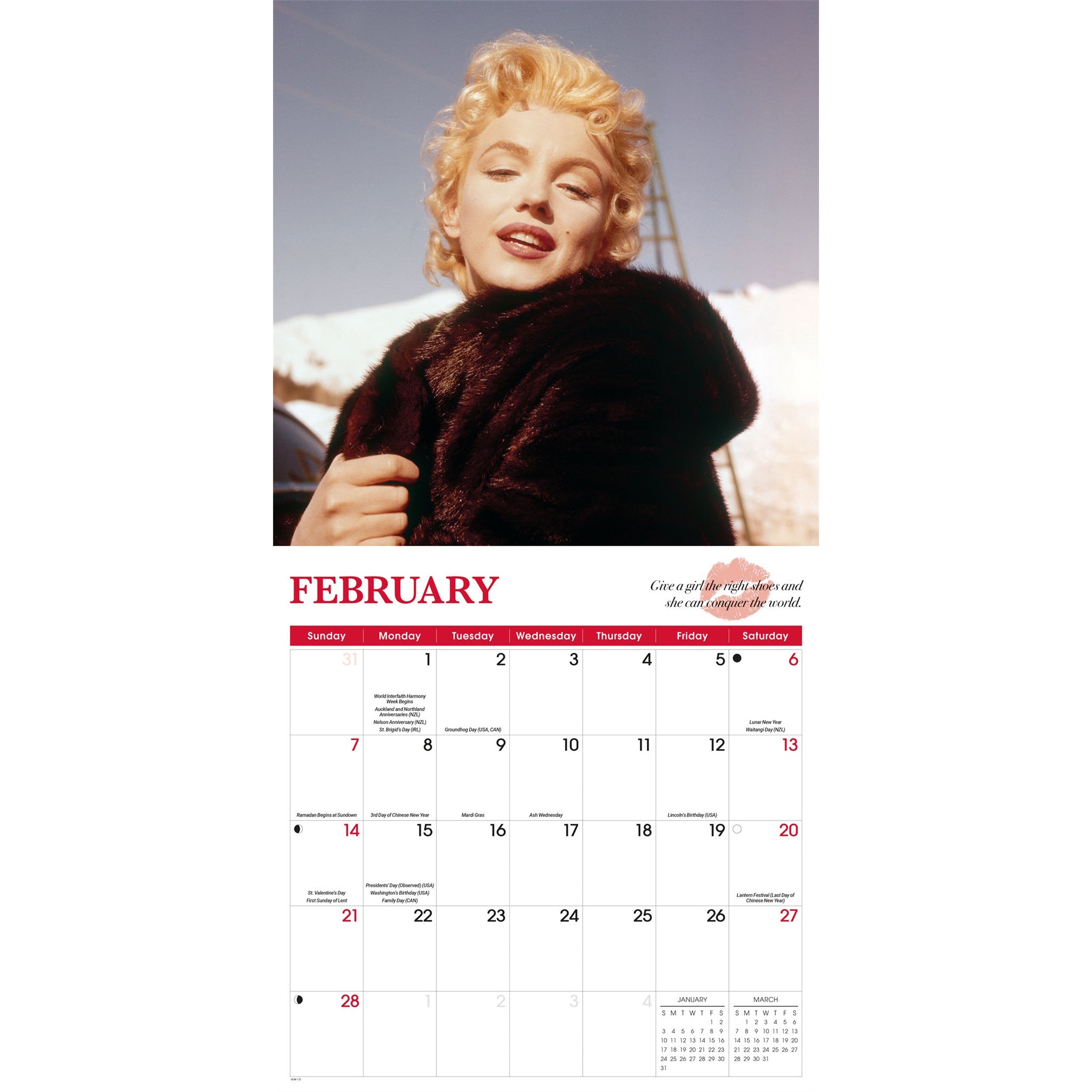 Marilyn Monroe 2027 Wall Calendar