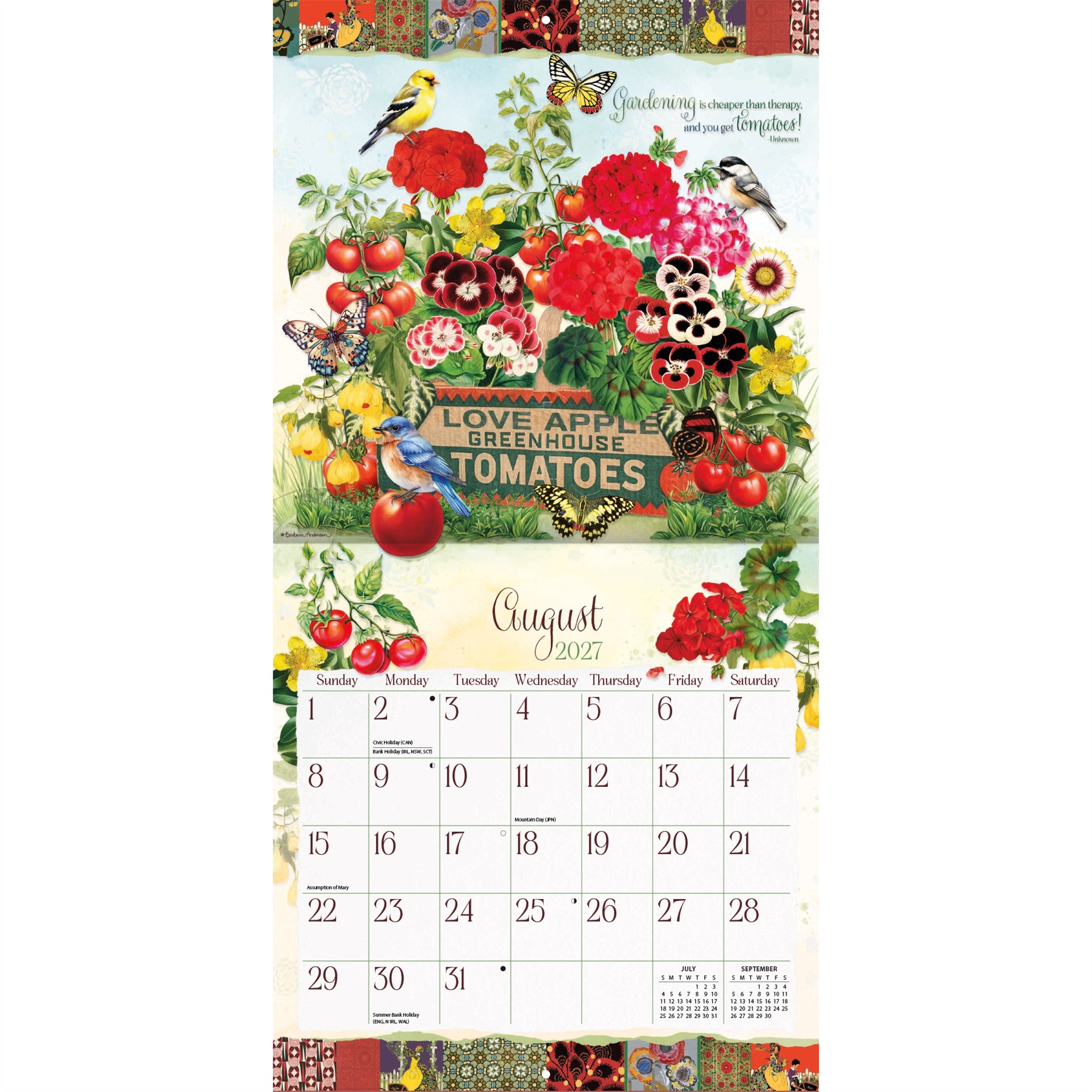 Garden Botanicals 2027 Mini Calendar