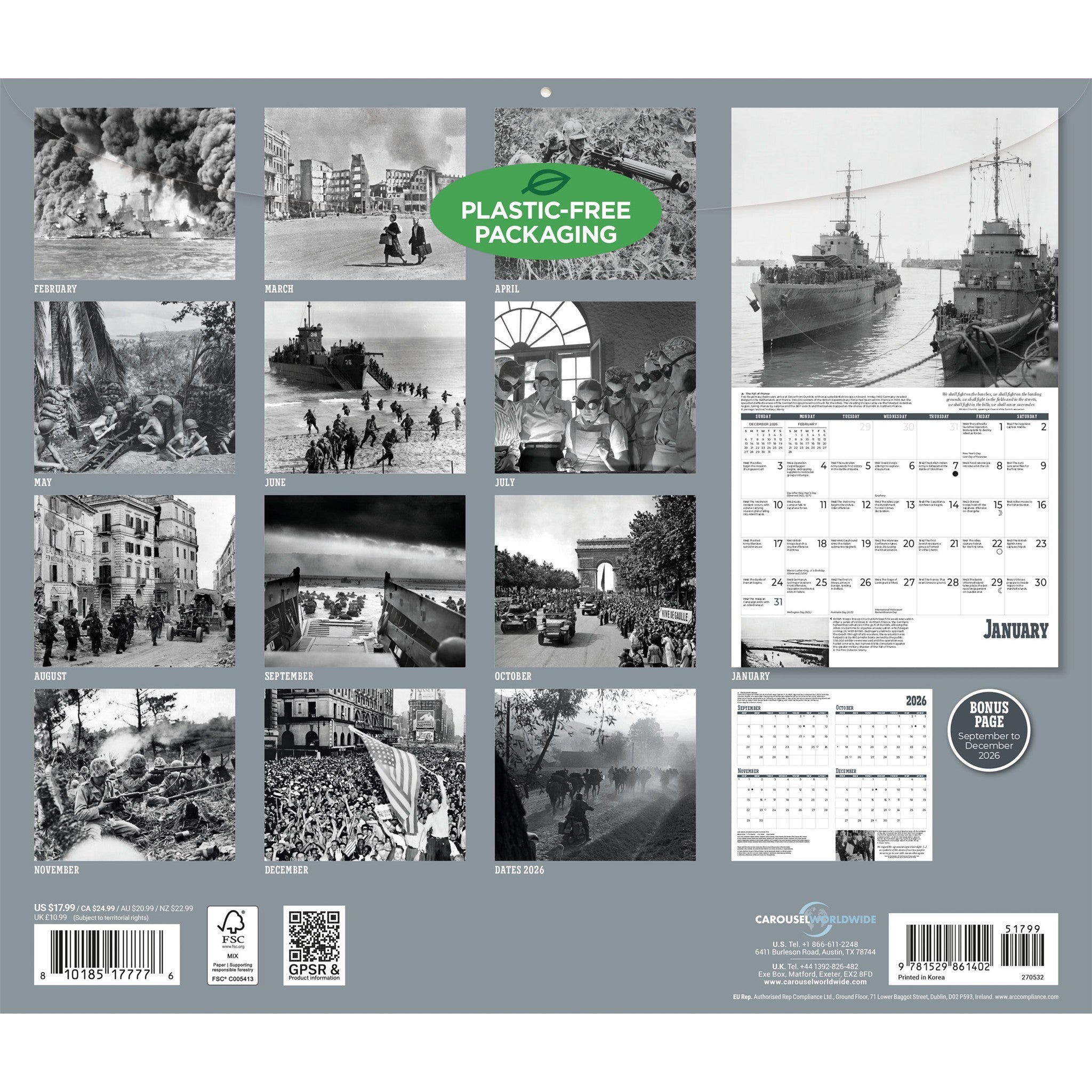 World War II 2027 Wall Calendar