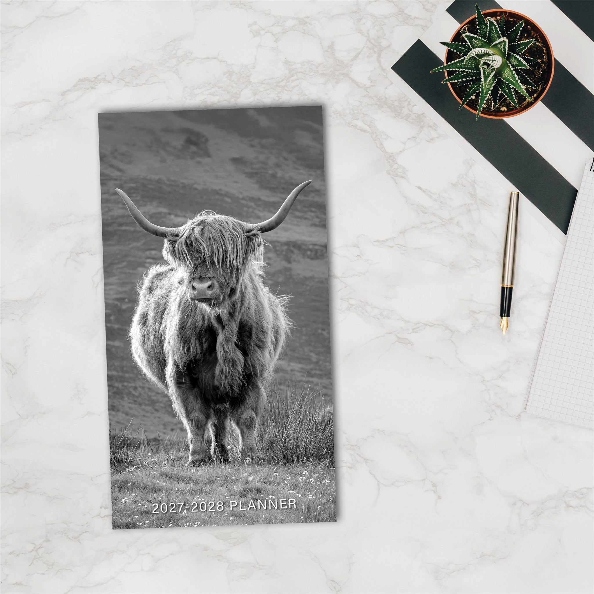 Highland Cows 2027-2028 2-Year Pocket Planner