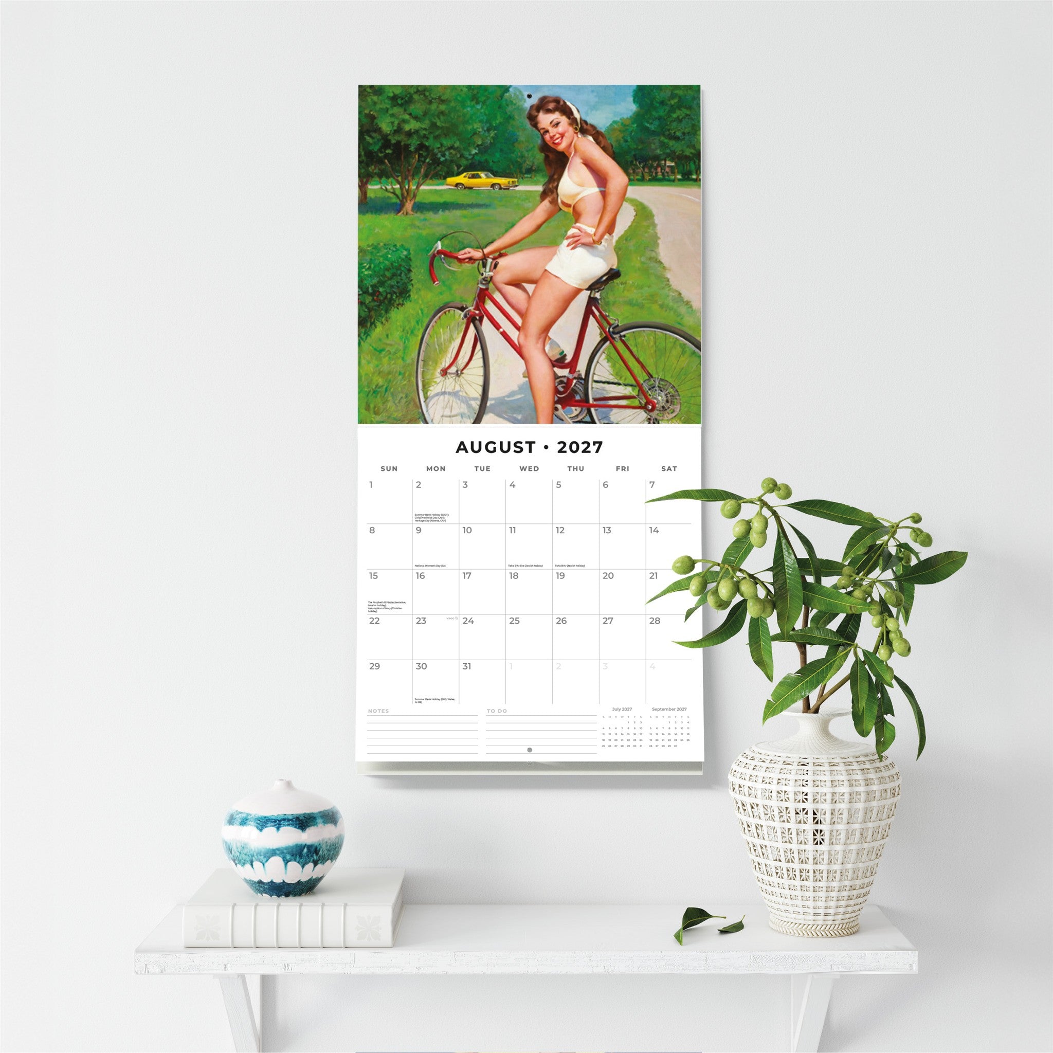 Retro Pin-ups 2027 Wall Calendar