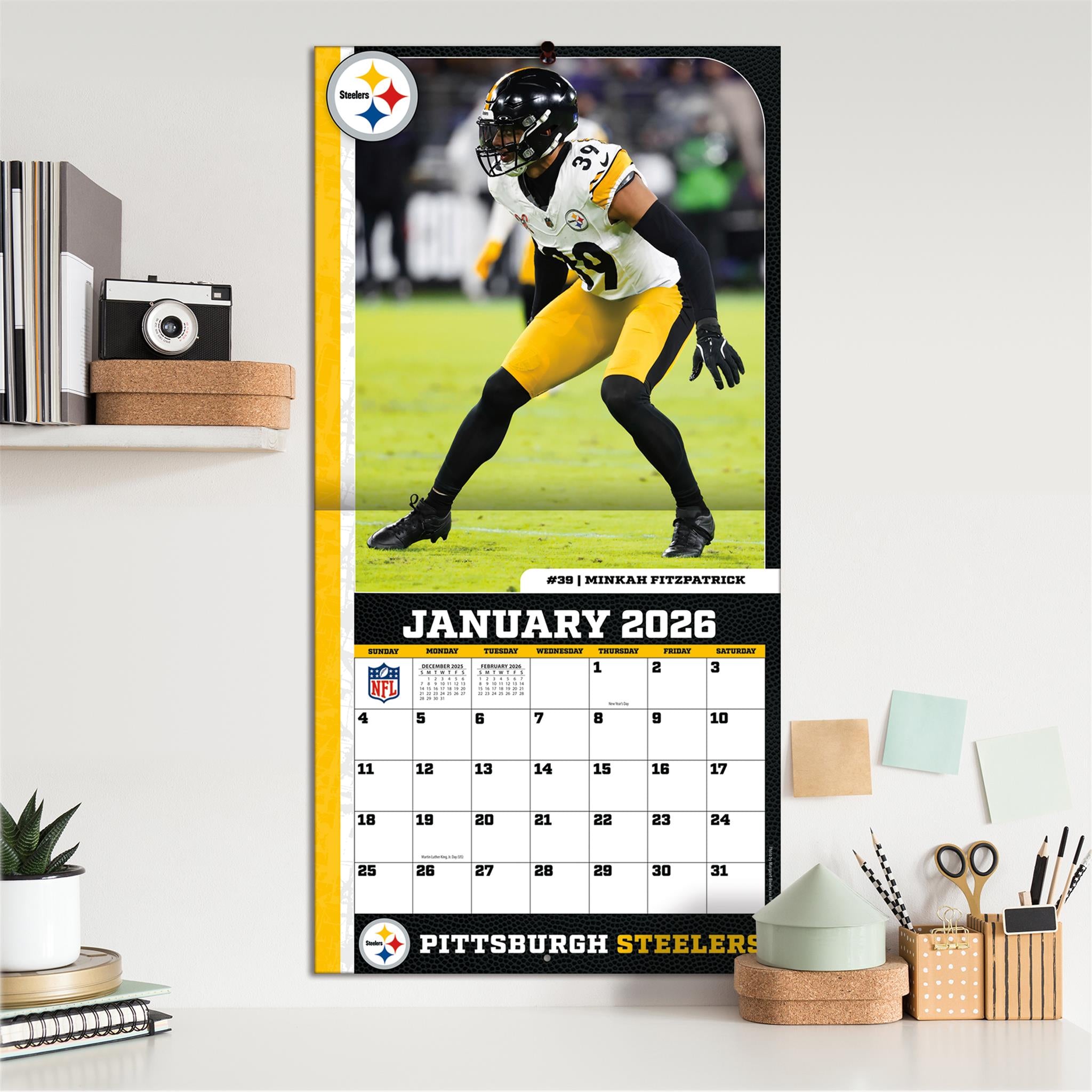 Calendrier mural 2026 des Steelers de Pittsburgh (NFL)