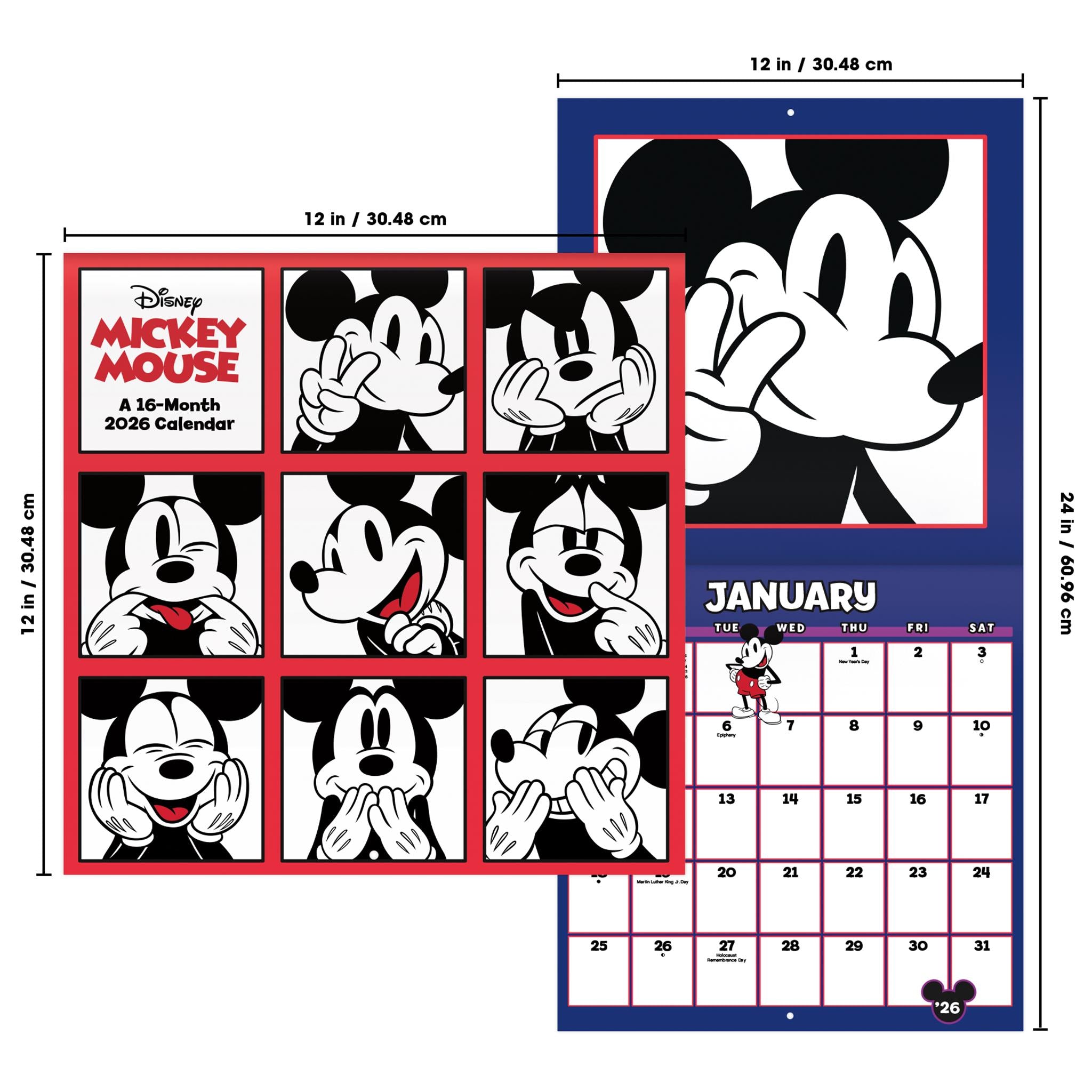 Calendrier mural Mickey Mouse 2026