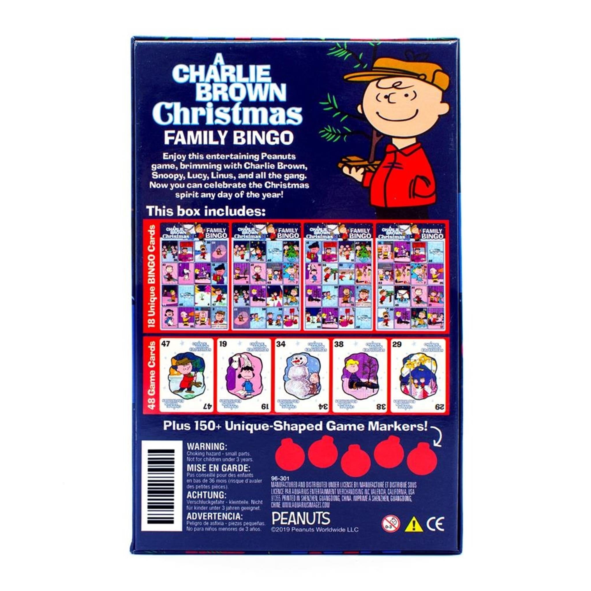 Charlie Brown Christmas Family Bingo
