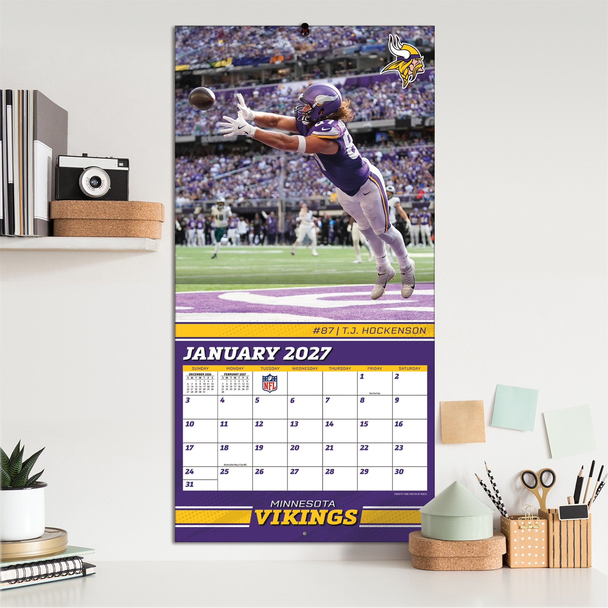 NFL Minnesota Vikings 2027 Wall Calendar