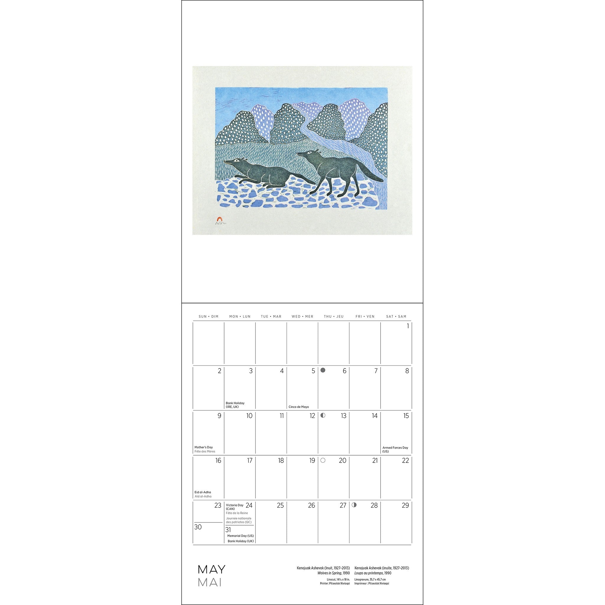 Inuit Art Cape Dorset 2027 Mini Calendar