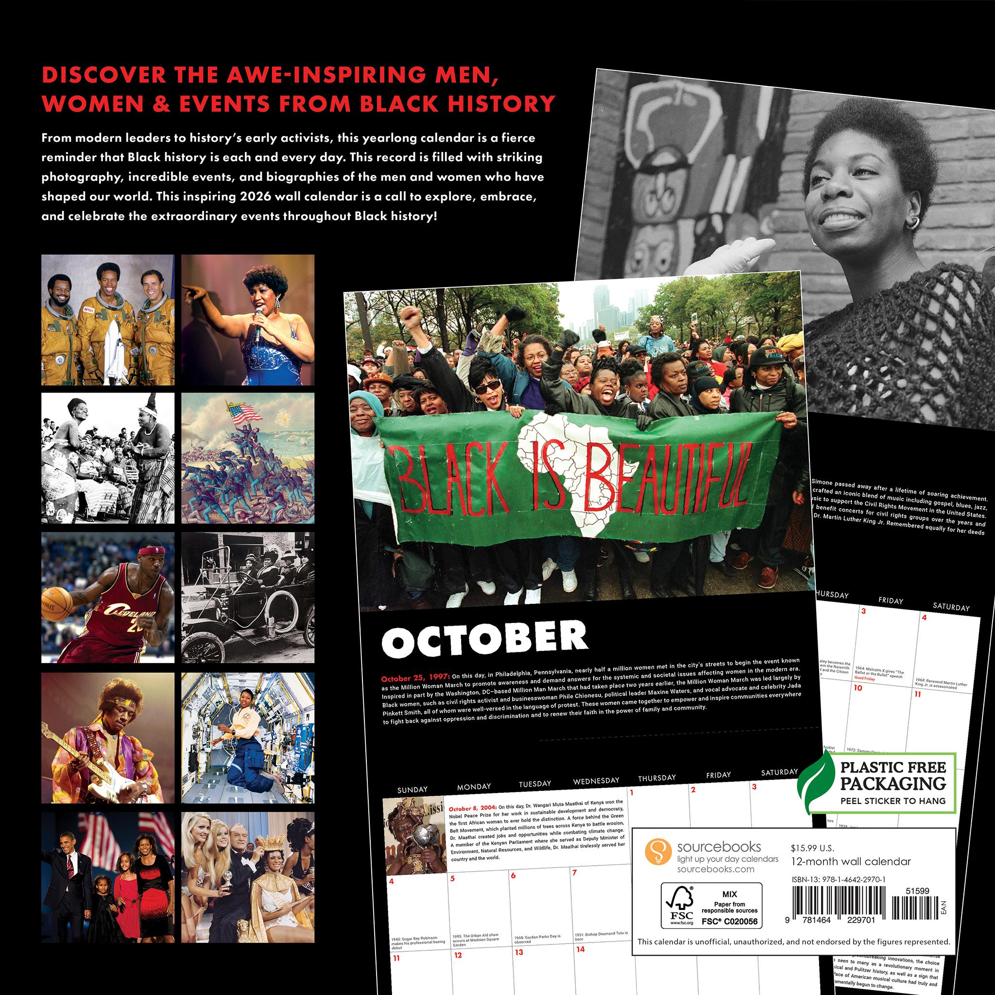 Calendrier mural 2026 « Ce jour-là dans l’histoire des Noirs » - Disponible uniquement en ligne