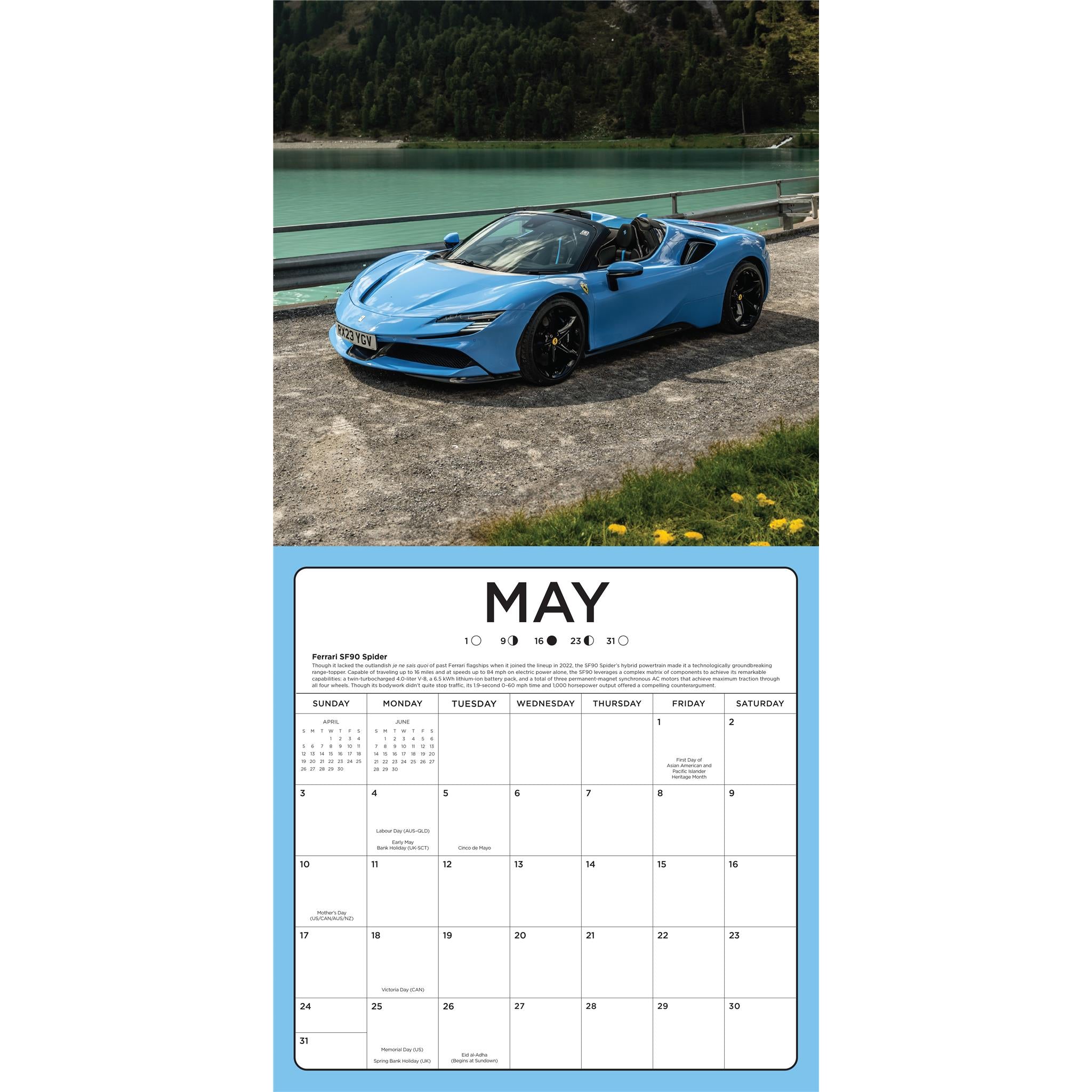 Calendrier mural Supercars 2026