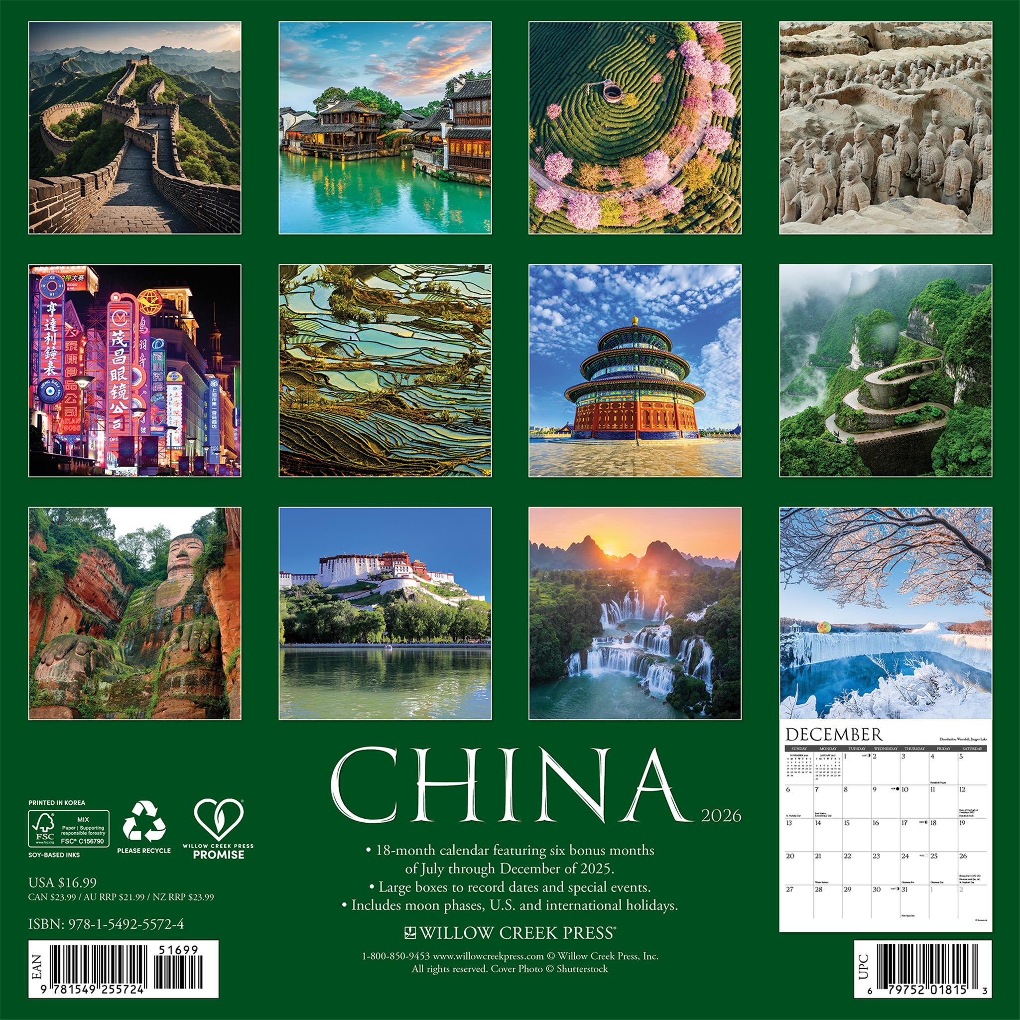 Calendrier mural Chine 2026 - Disponible uniquement en ligne
