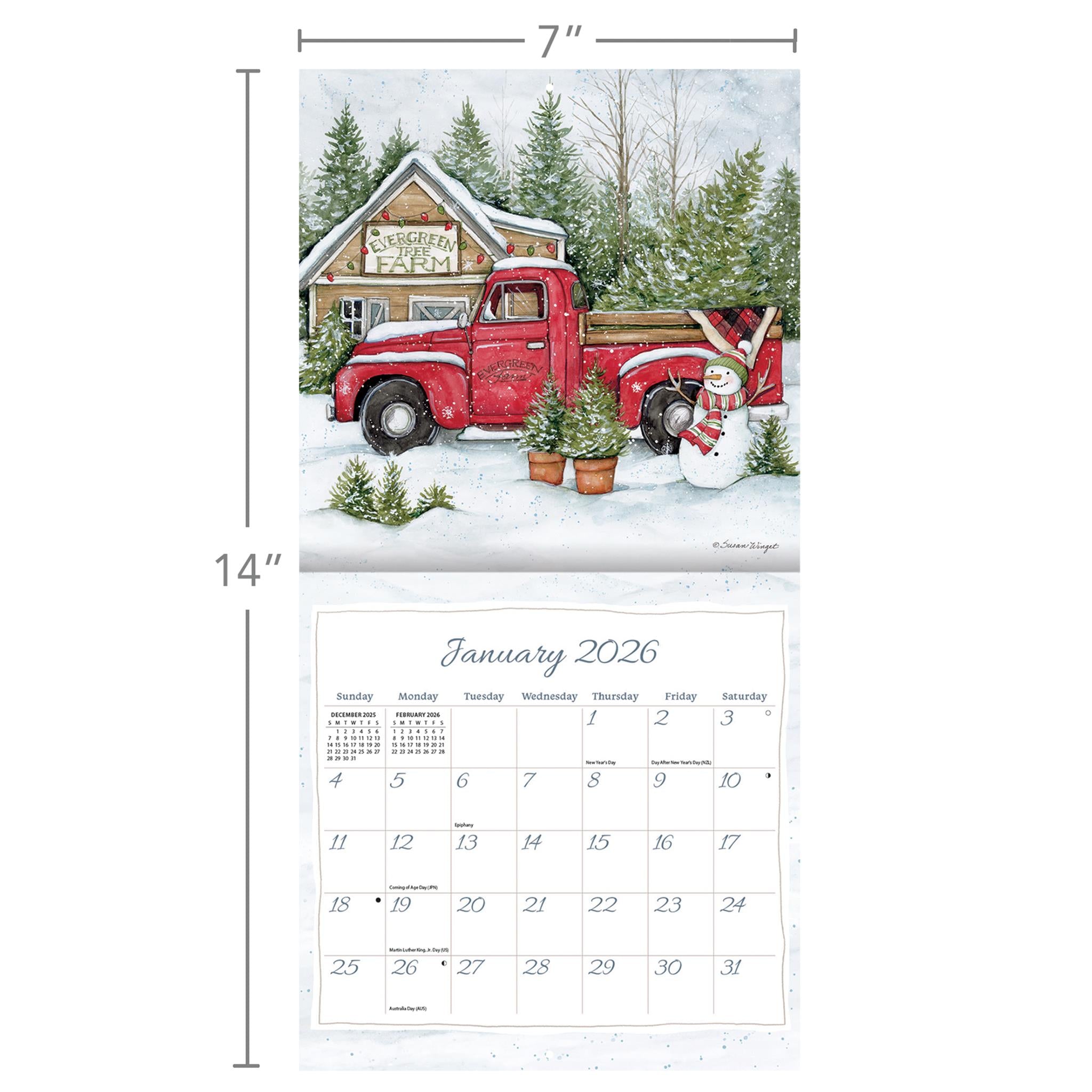 Truckin Along 2026 Mini Calendar
