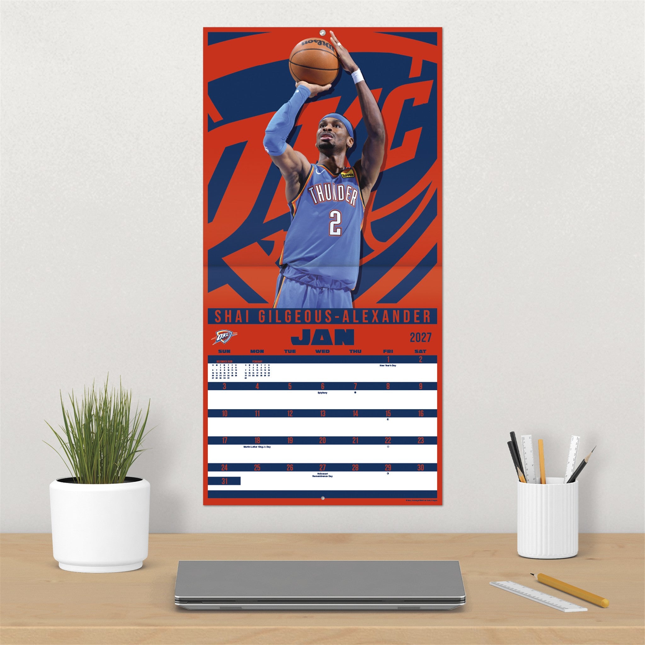 Calendrier mural des Superstars de la NBA 2027