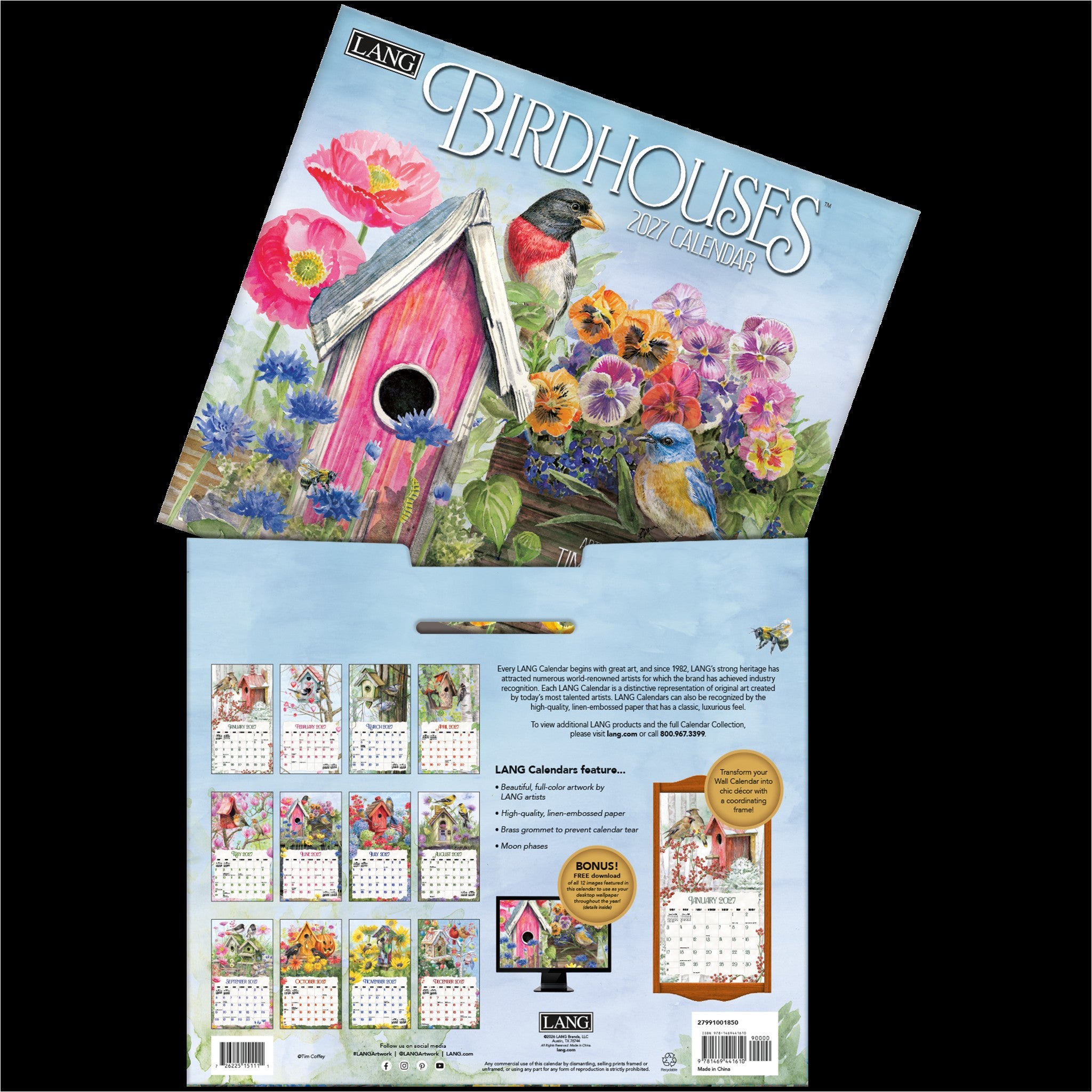 Birdhouses 2027 Wall Calendar - Online Only