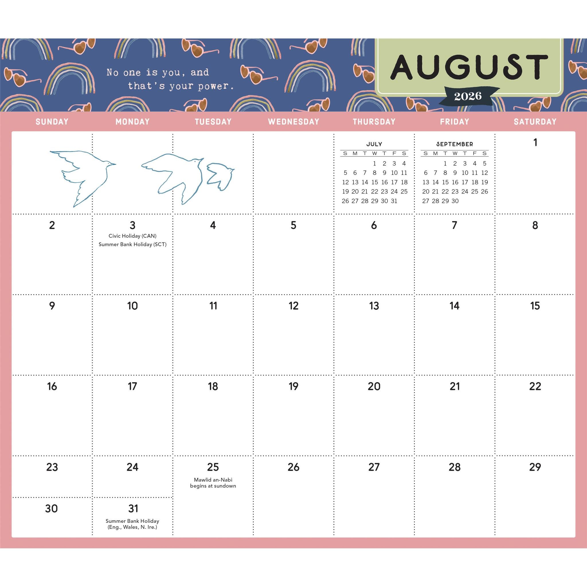 Go With The Flow 2026 Mini Magnetic Calendar - Online Only