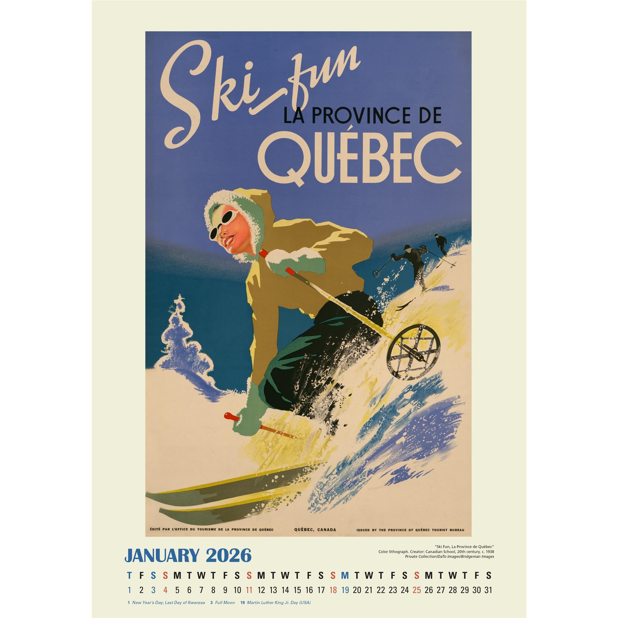 Calendrier-affiche Voyage autour du monde 2026