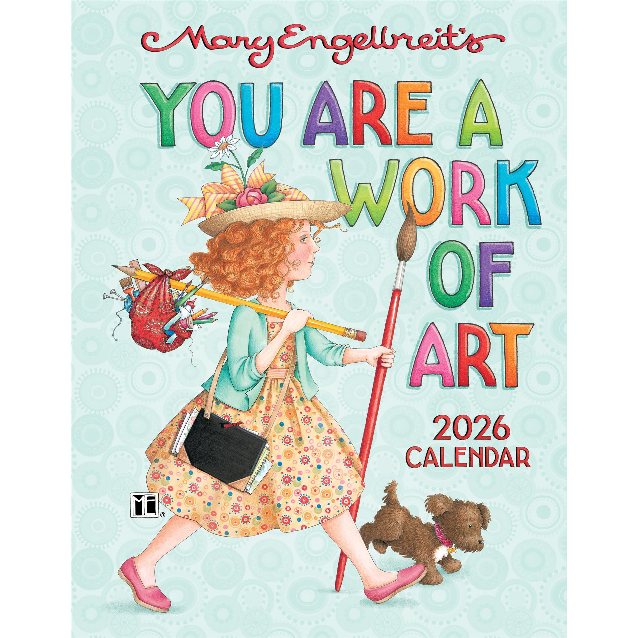 Calendrier des fiançailles 2026 de Mary Engelbreits « You Are A Work Of Art »