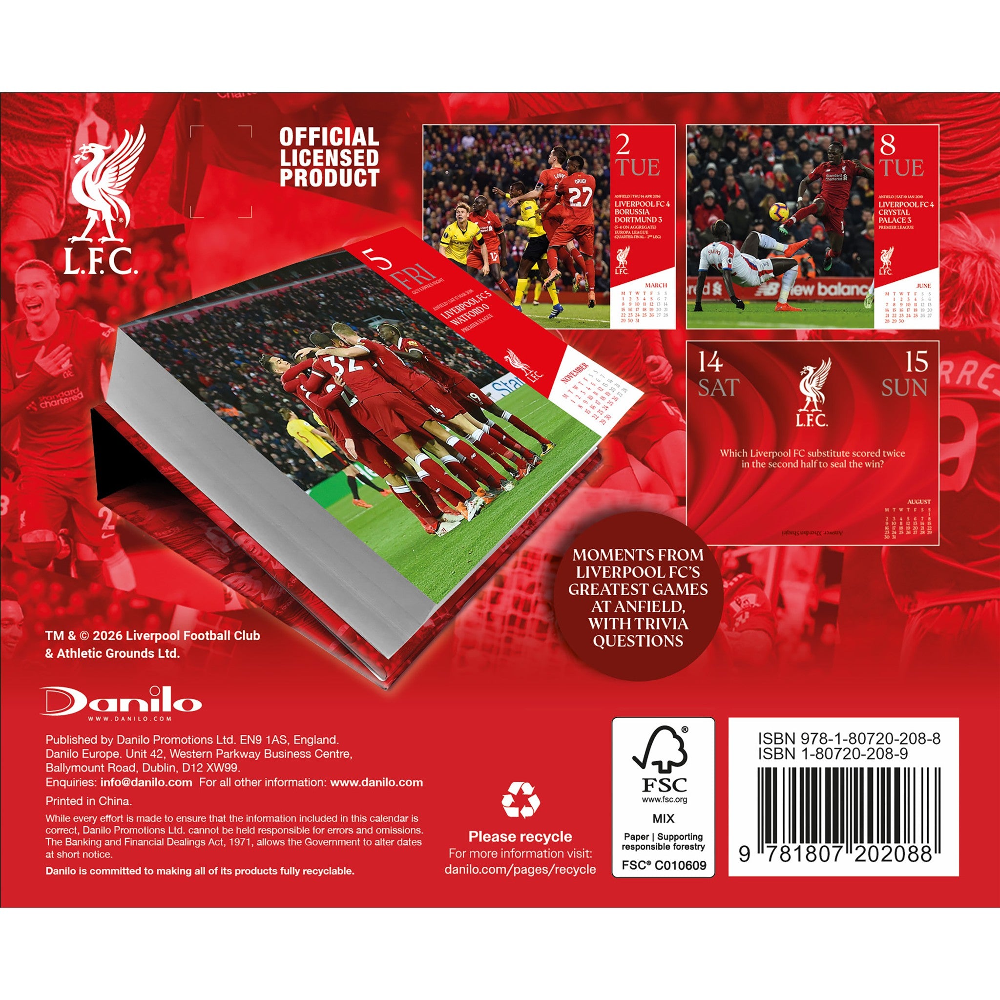 Liverpool FC 2027 Box Calendar