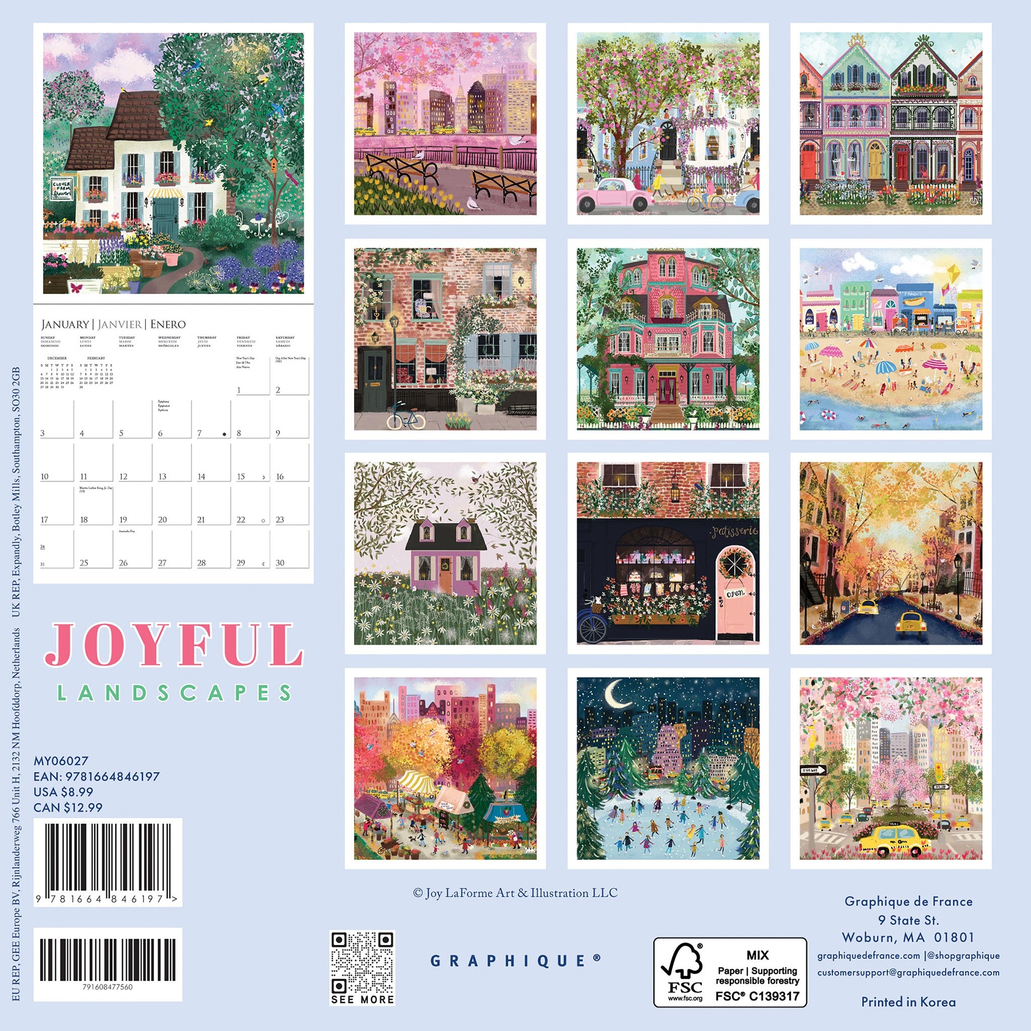 Joyful Landscapes 2027 Mini Calendar