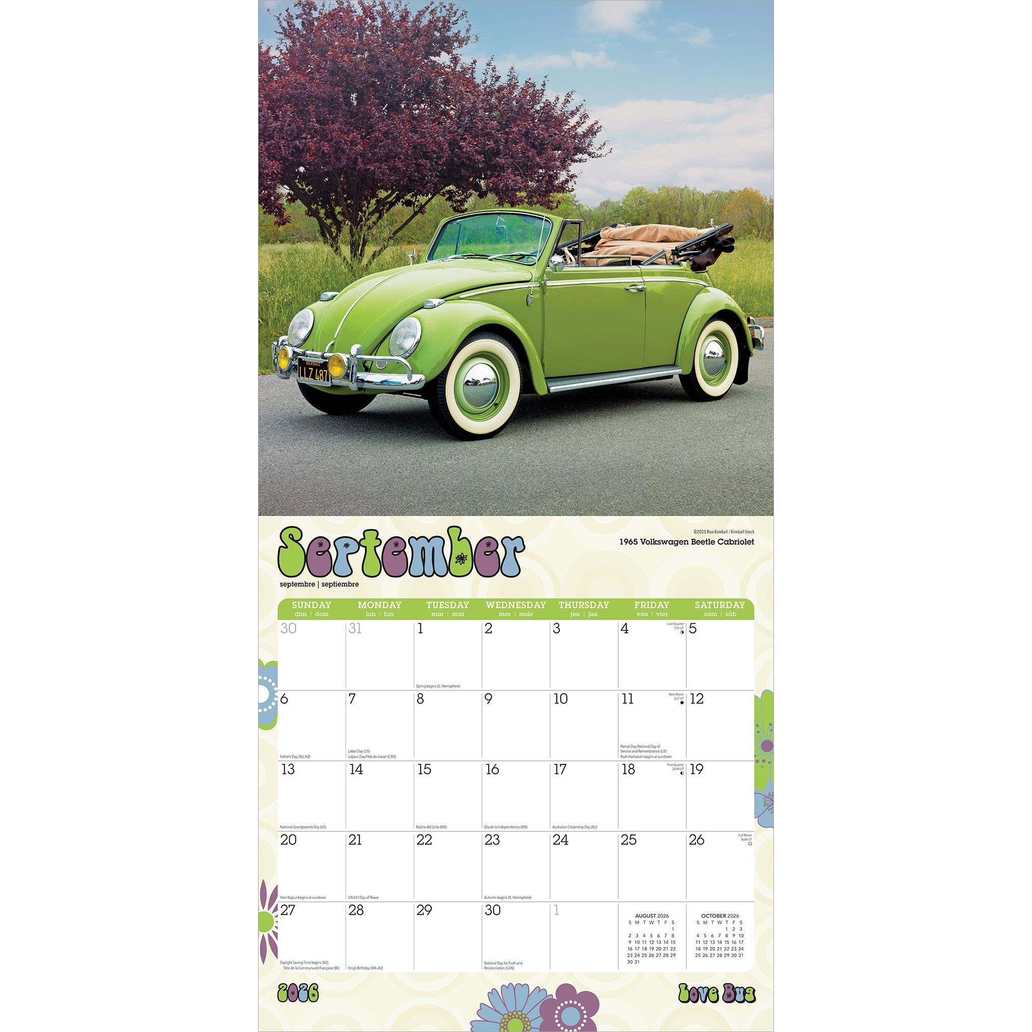 Love Bug 2026 Wall Calendar